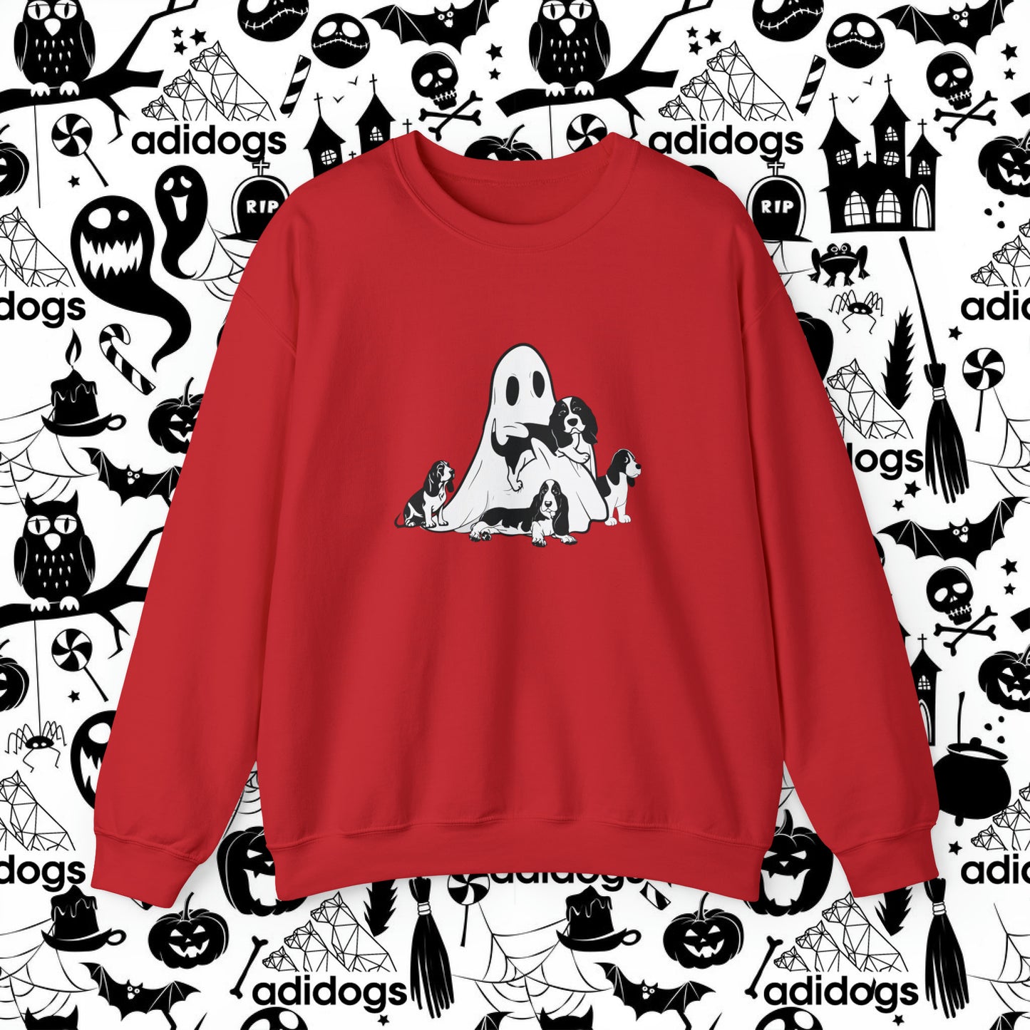 Spooky Basset Hound Sweatshirts