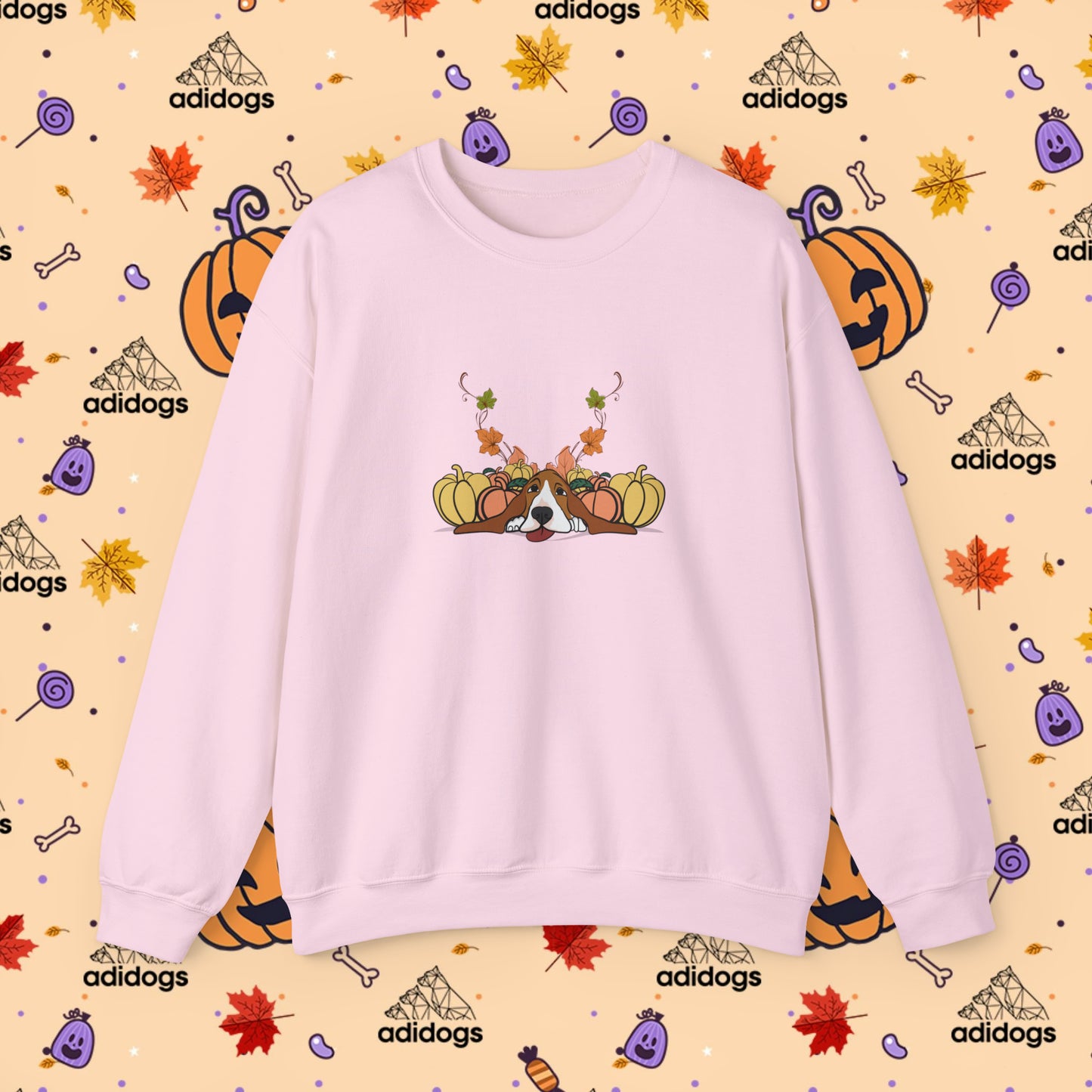 Basset Hound Pumpkin Fall Sweatshirts