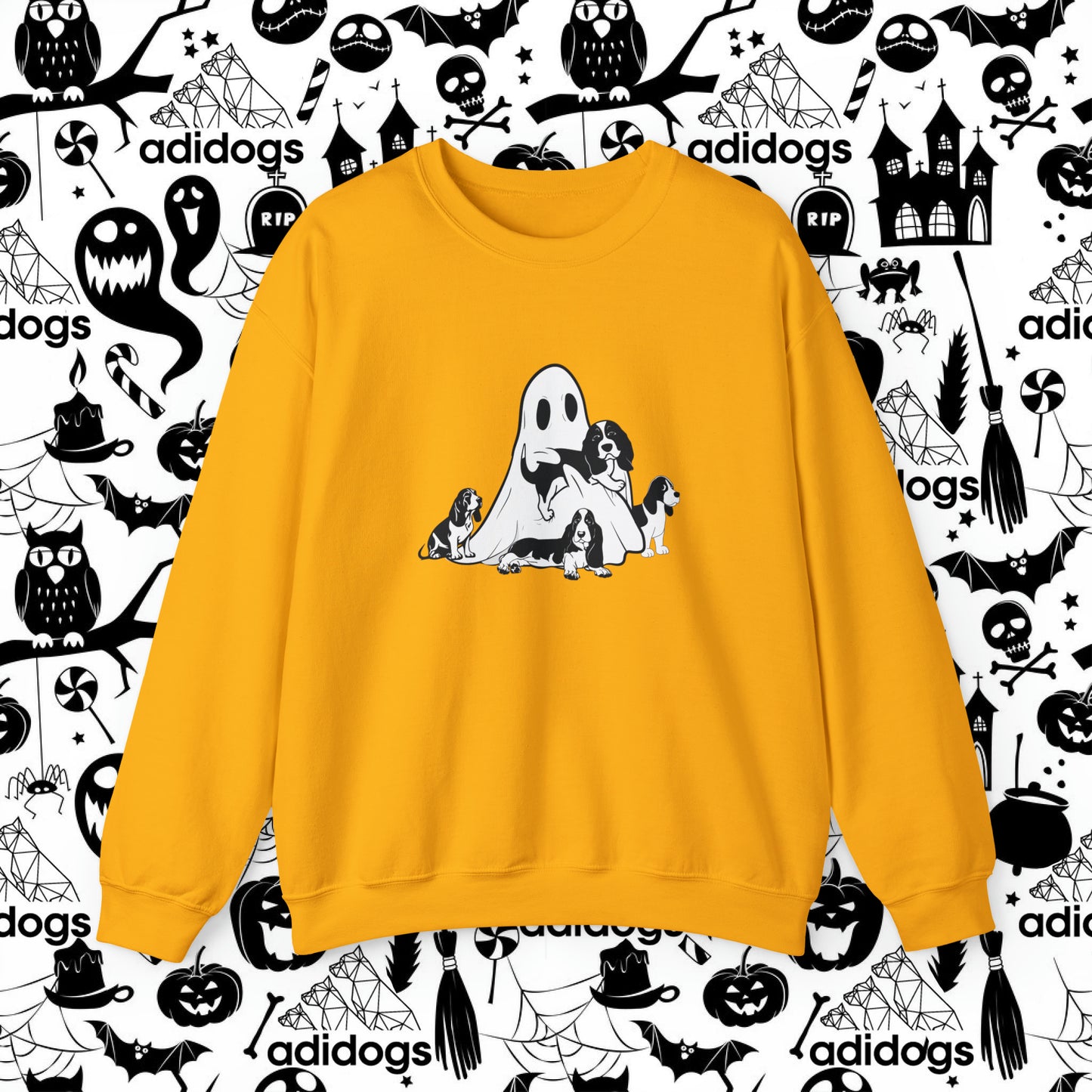 Spooky Basset Hound Sweatshirts