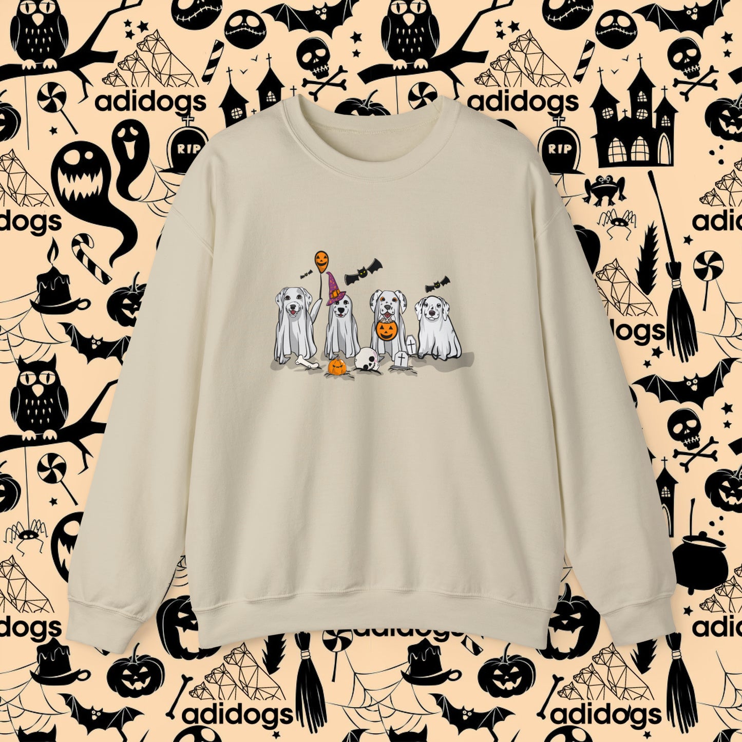 Dalmatian Boo Ghost Halloween Sweatshirts