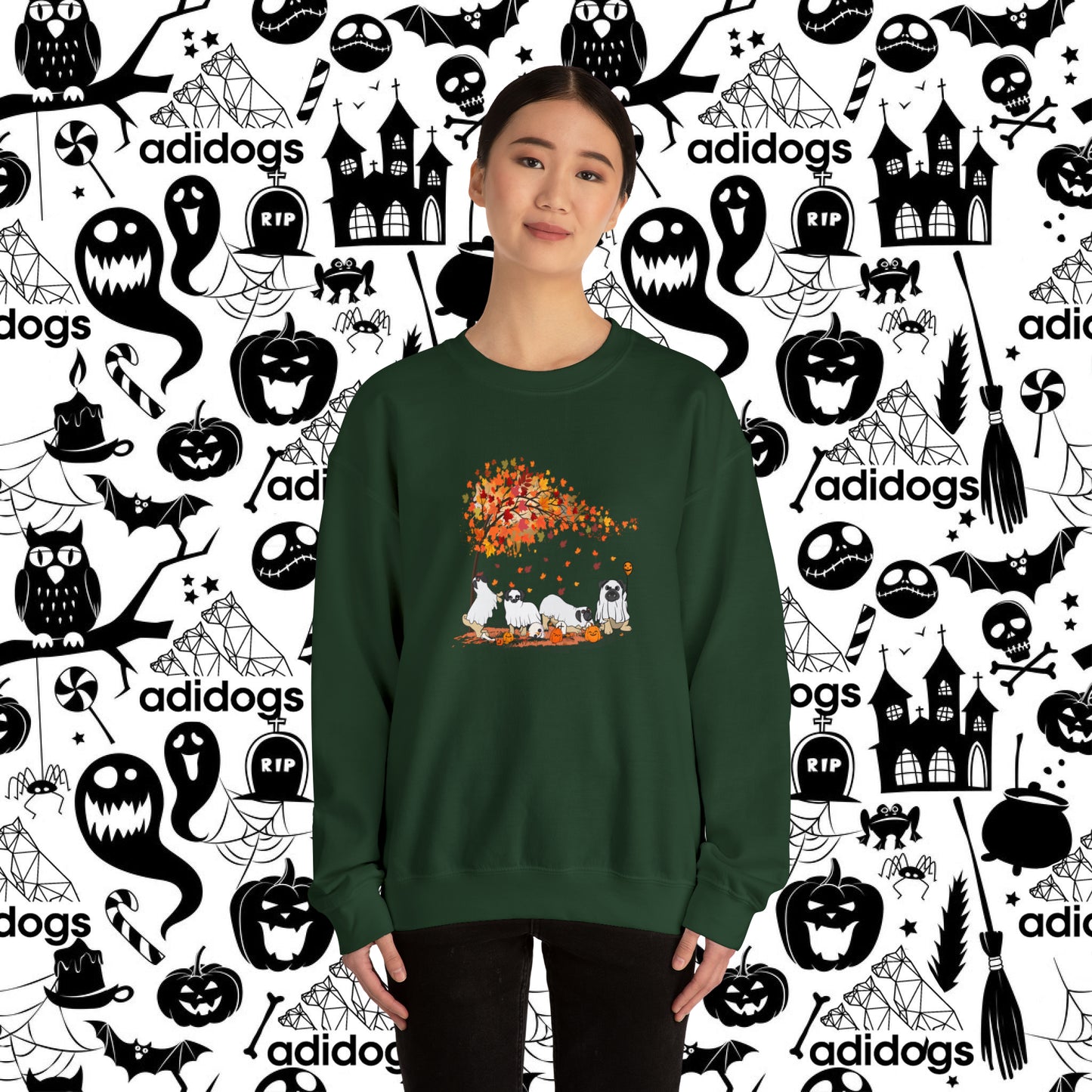 Pug Fall Vibes Halloween Sweatshirts