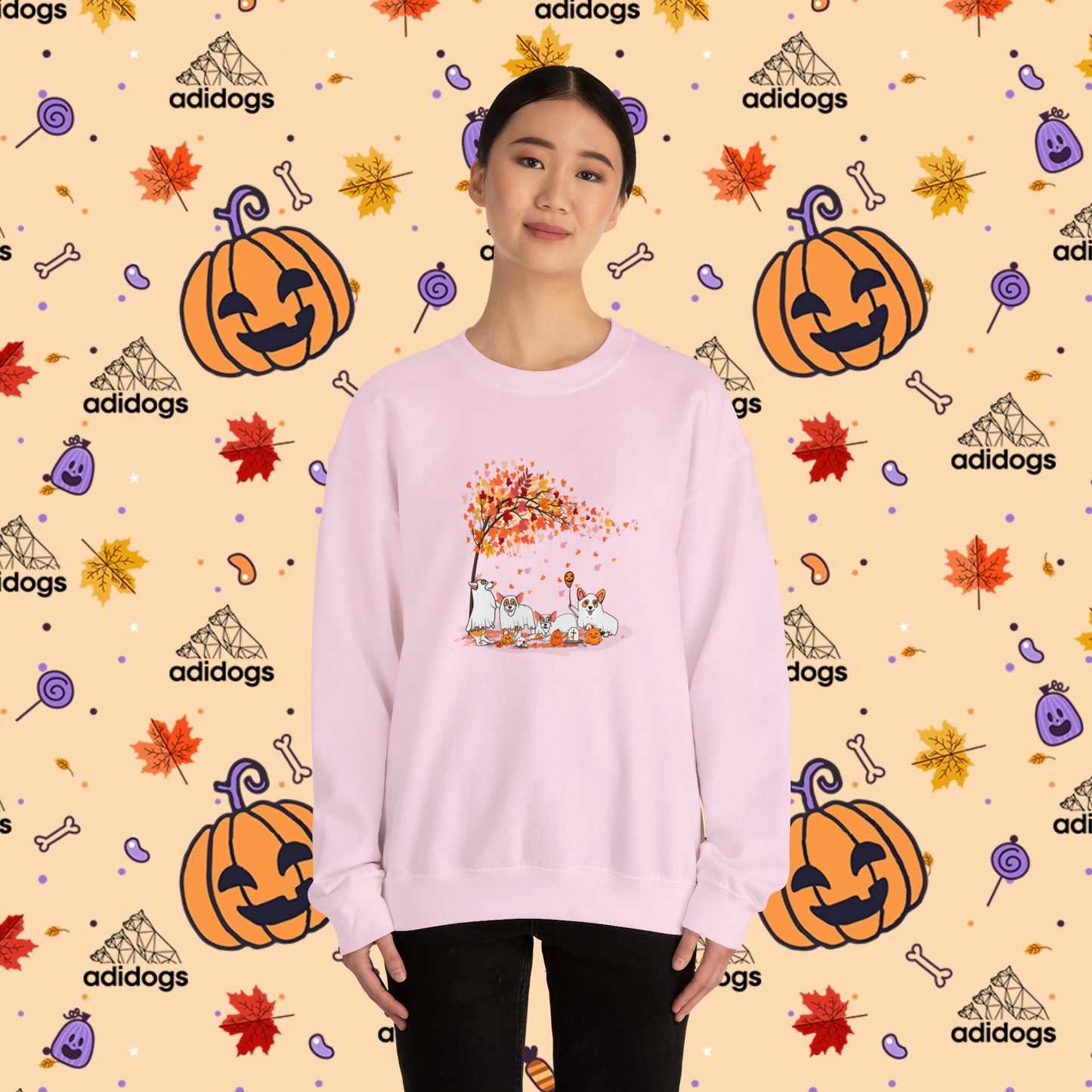 Fall Vibes Corgi Halloween Sweatshirts