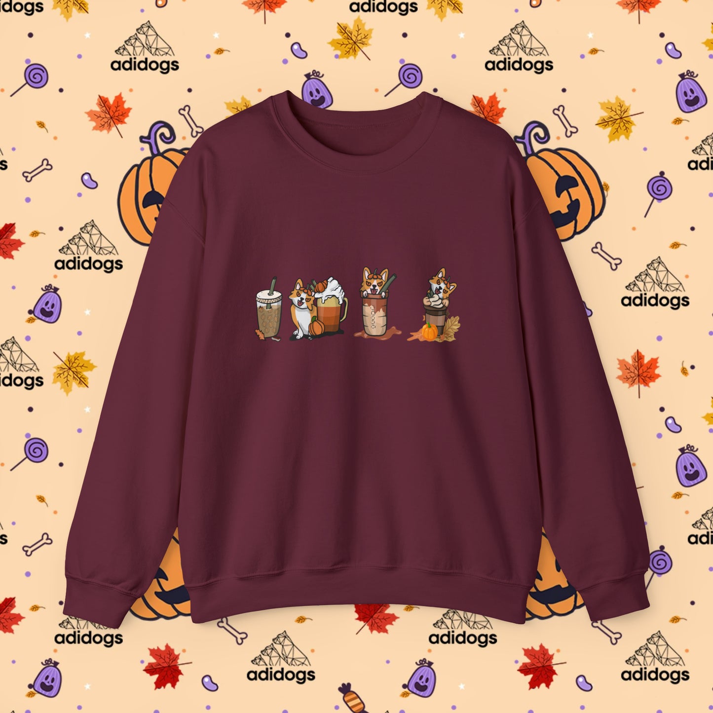 Corgi Pumpkin Spice Latte Sweatshirts