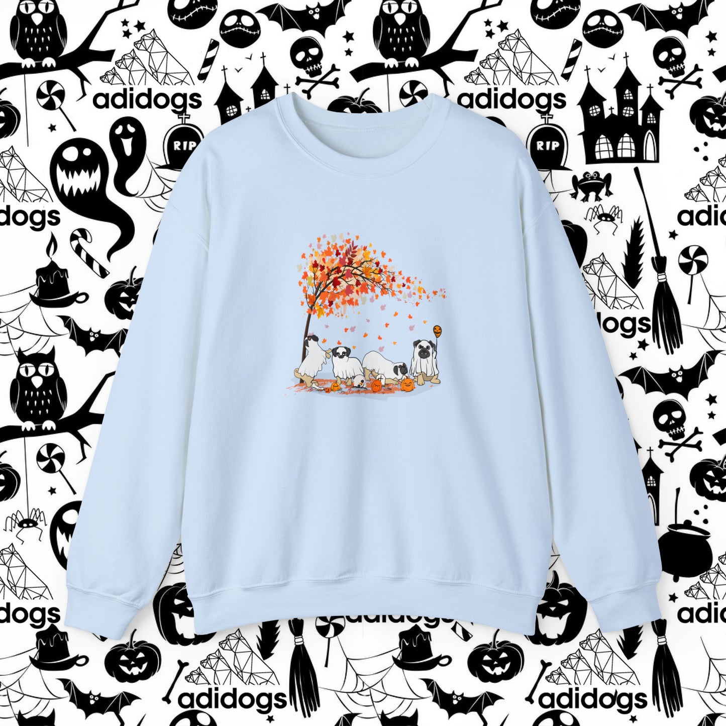 Pug Fall Vibes Halloween Sweatshirts