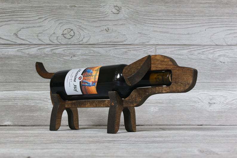 Wooden Beagle Wine Rack