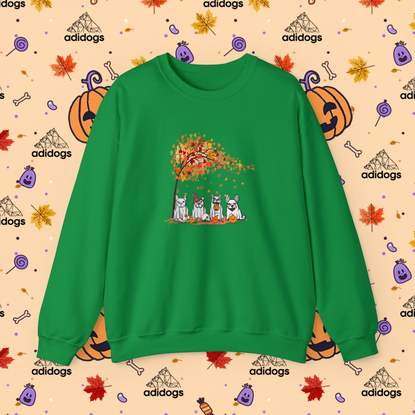 Fall Vibes Frenchie Halloween Sweatshirts