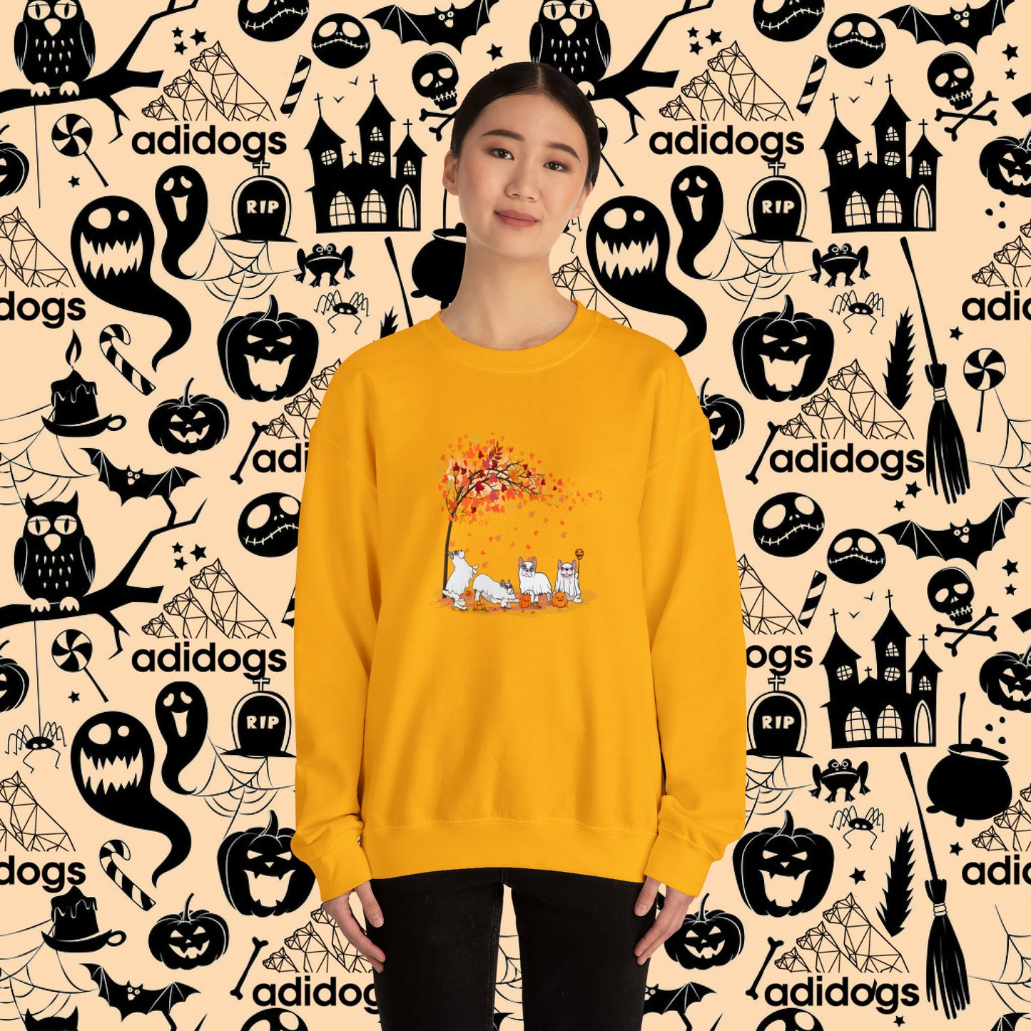 Frenchie Fall Vibes Halloween Sweatshirts