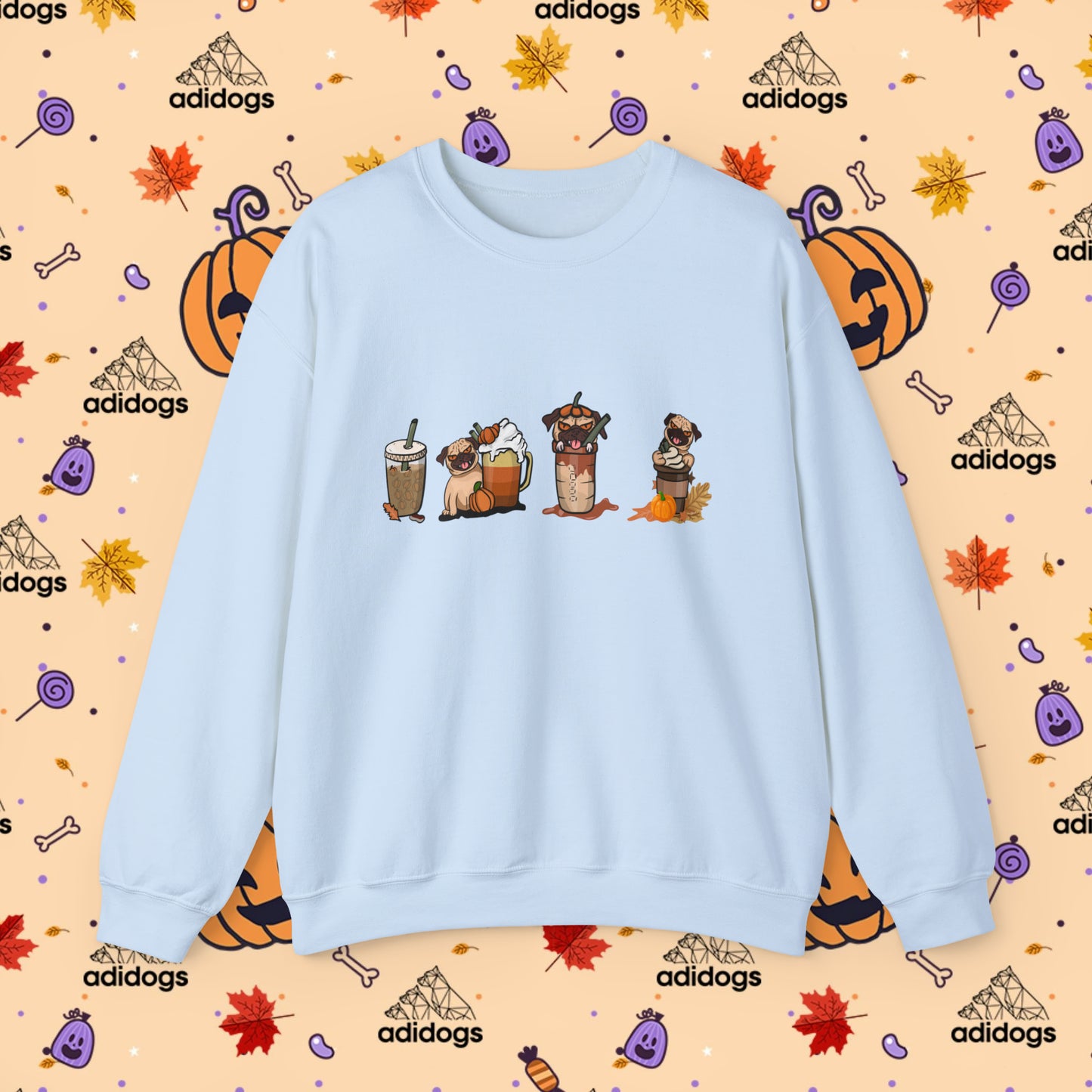 Pug Pumpkin Spice Latte Sweatshirts