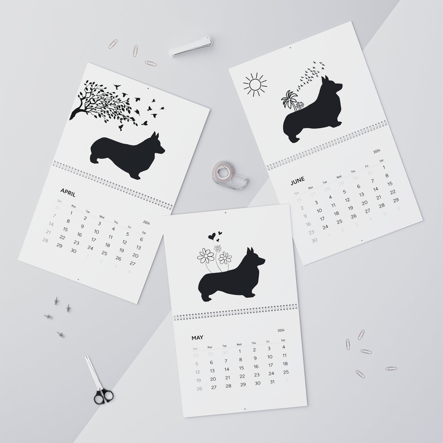 Corgi Calendar 2024