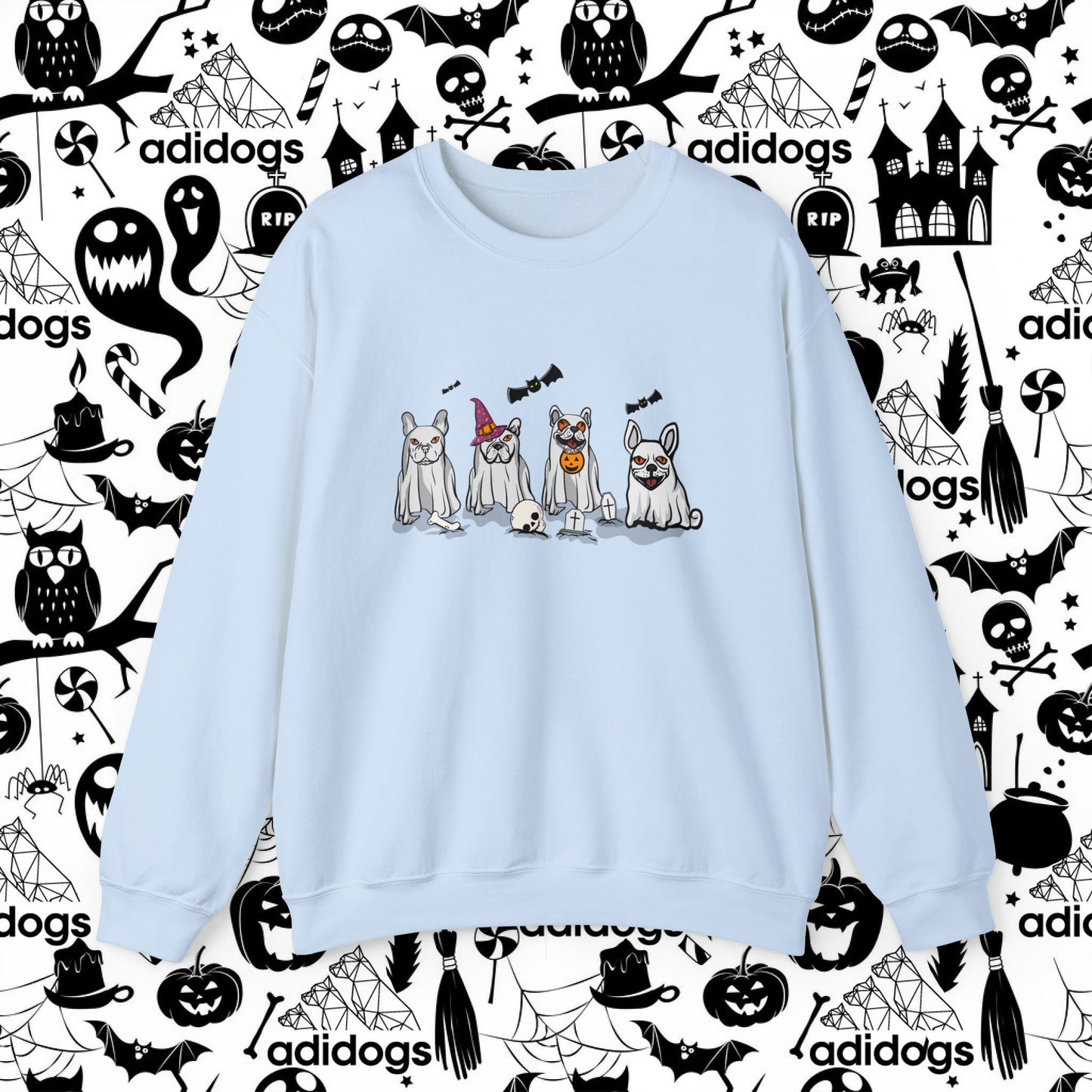 Frenchie Boo Ghost Halloween Sweatshirts