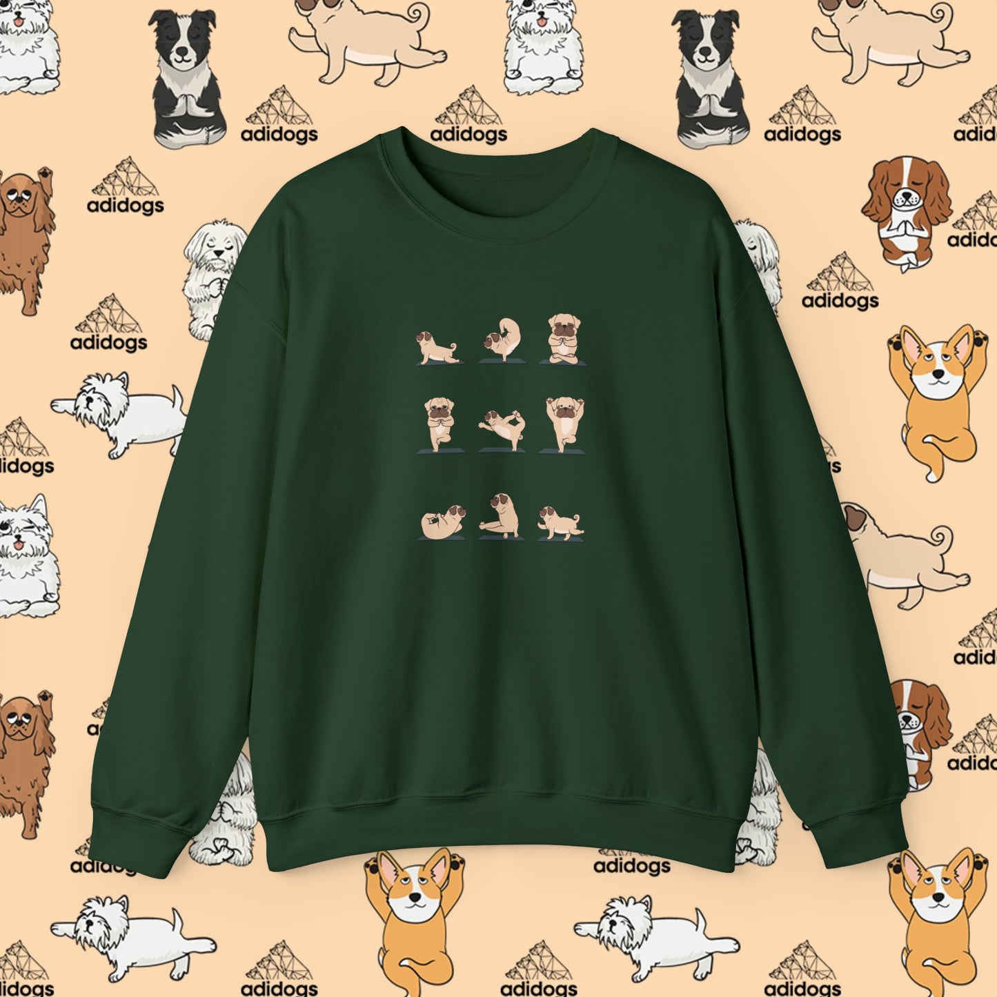 Pug Yoga Sweatshirts