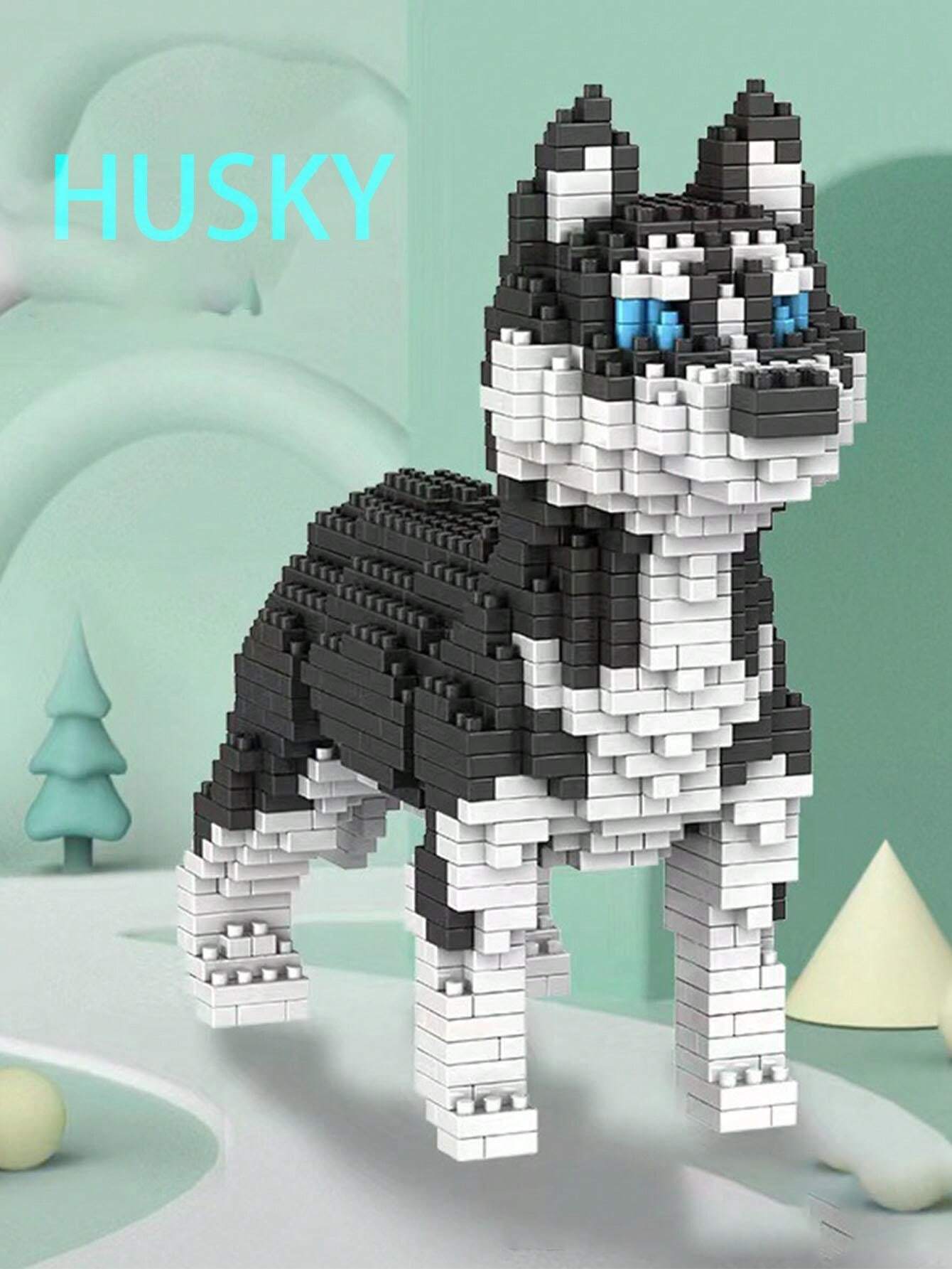 DIY Husky Building Blocks Toy