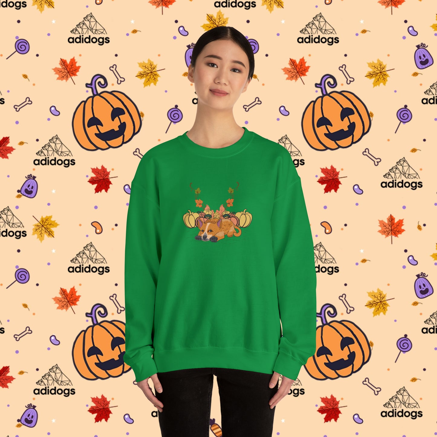 Blue Heeler Pumpkin Fall Sweatshirts