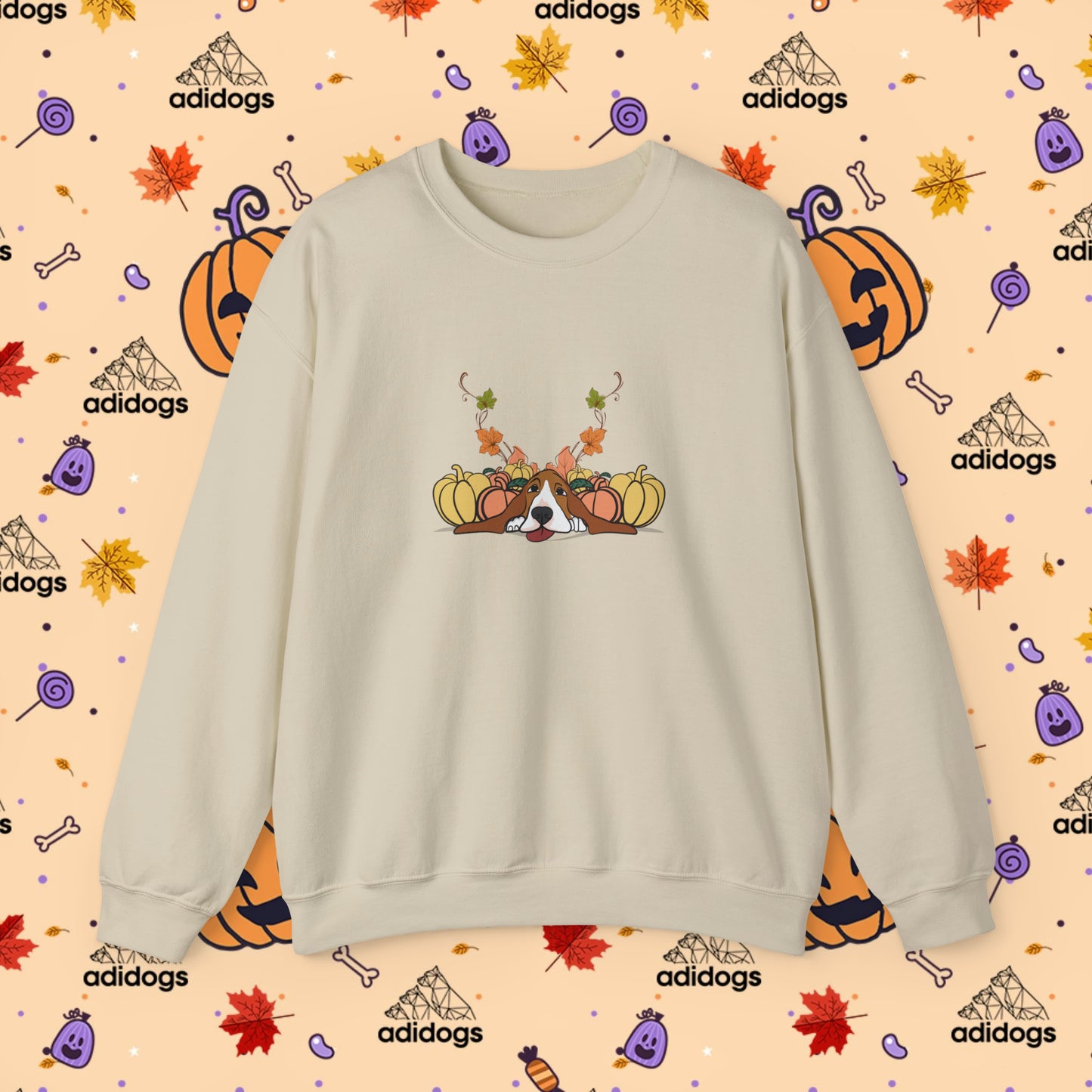 Basset Hound Pumpkin Fall Sweatshirts