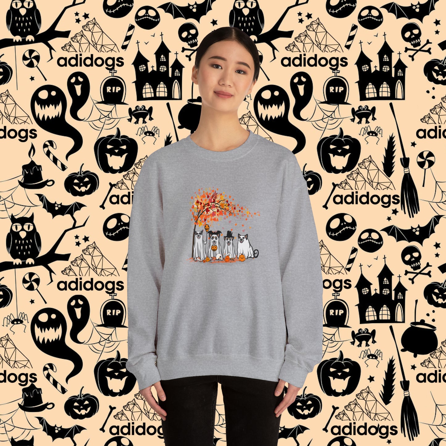 Blue Heeler Fall Vibes Halloween Sweatshirts