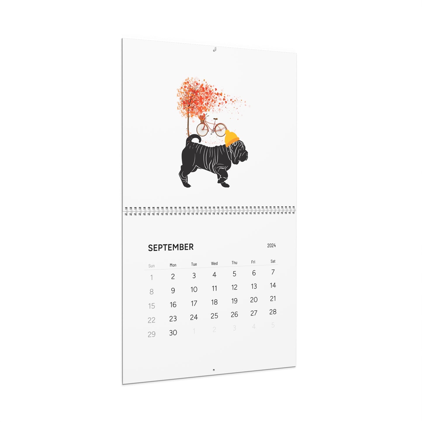 Shar Pei Wall Calendar 2024