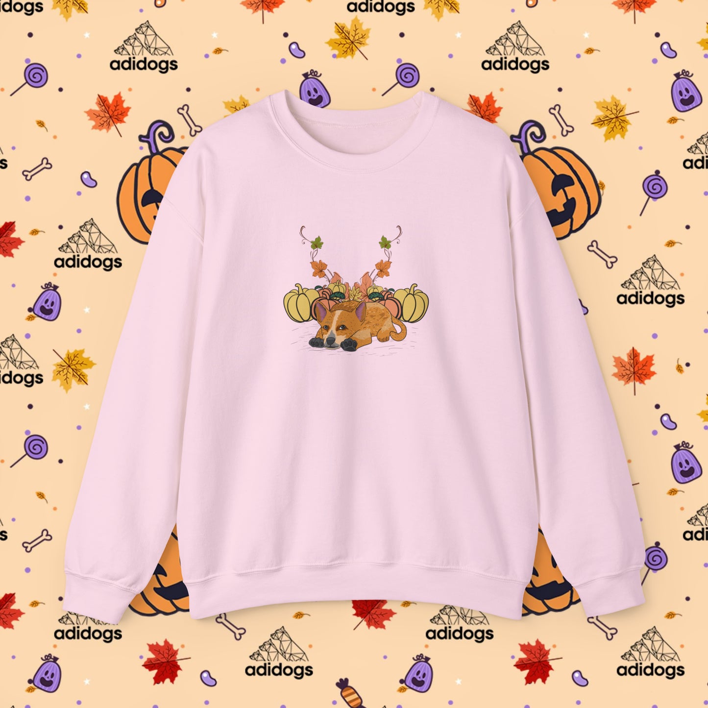 Blue Heeler Pumpkin Fall Sweatshirts