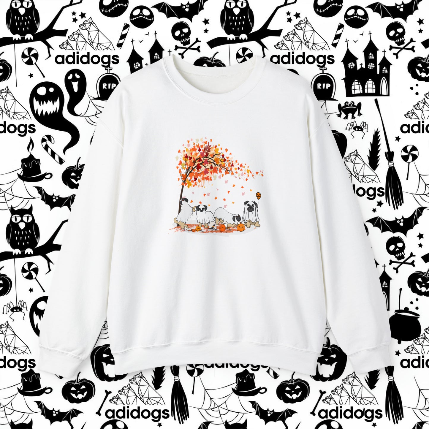 Pug Fall Vibes Halloween Sweatshirts