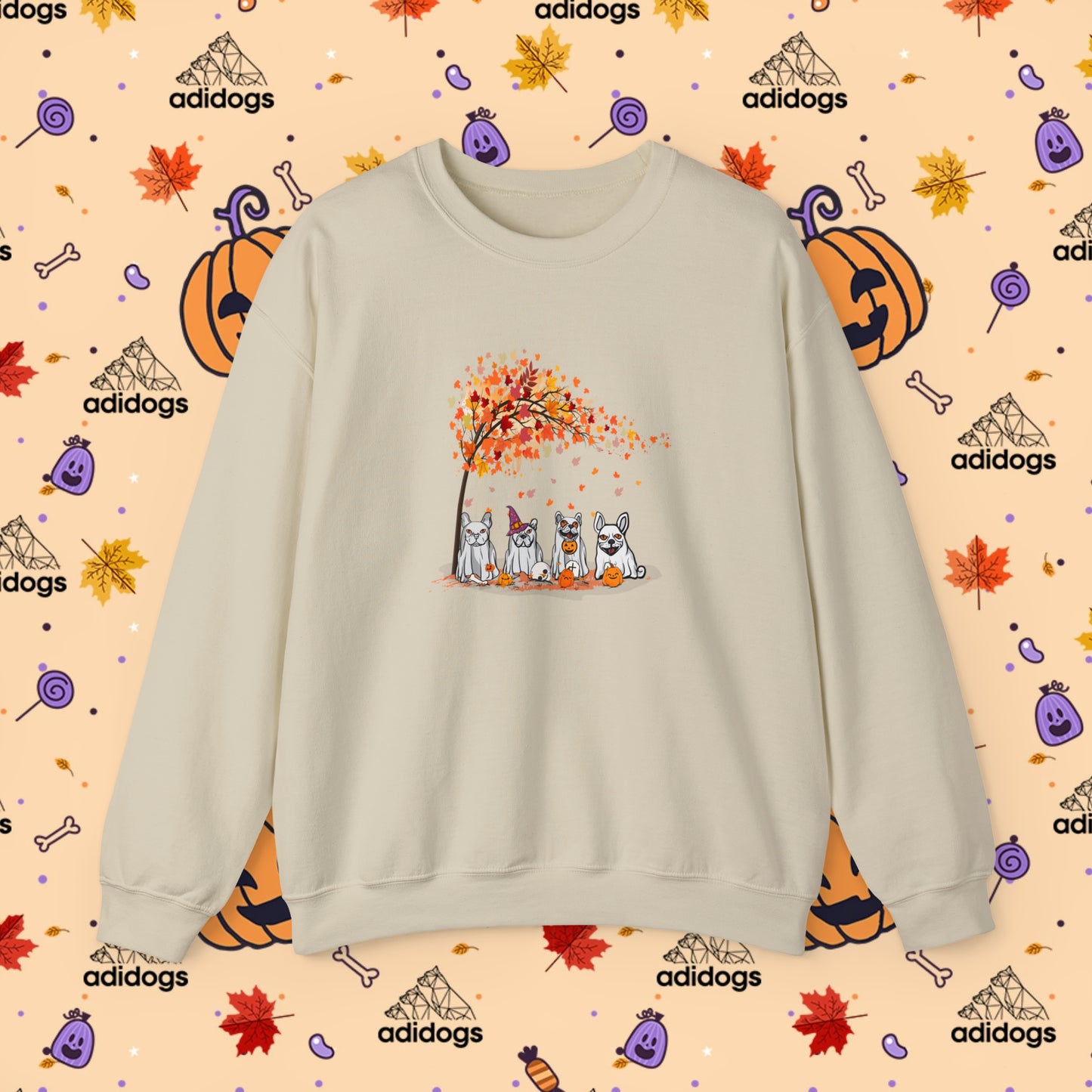 Fall Vibes Frenchie Halloween Sweatshirts