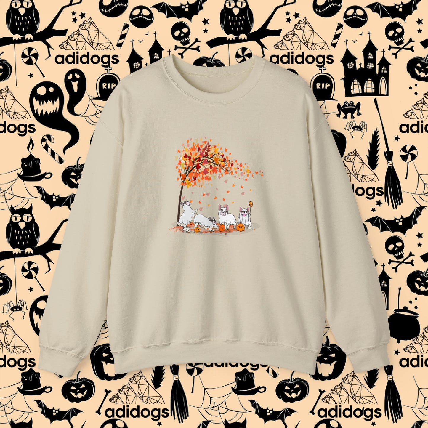 Frenchie Fall Vibes Halloween Sweatshirts