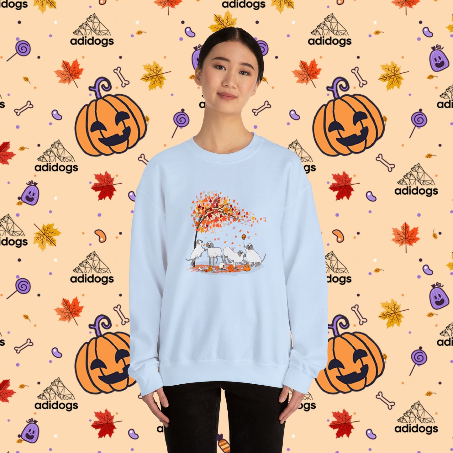 Fall Vibes Weimaraner Halloween Sweatshirts