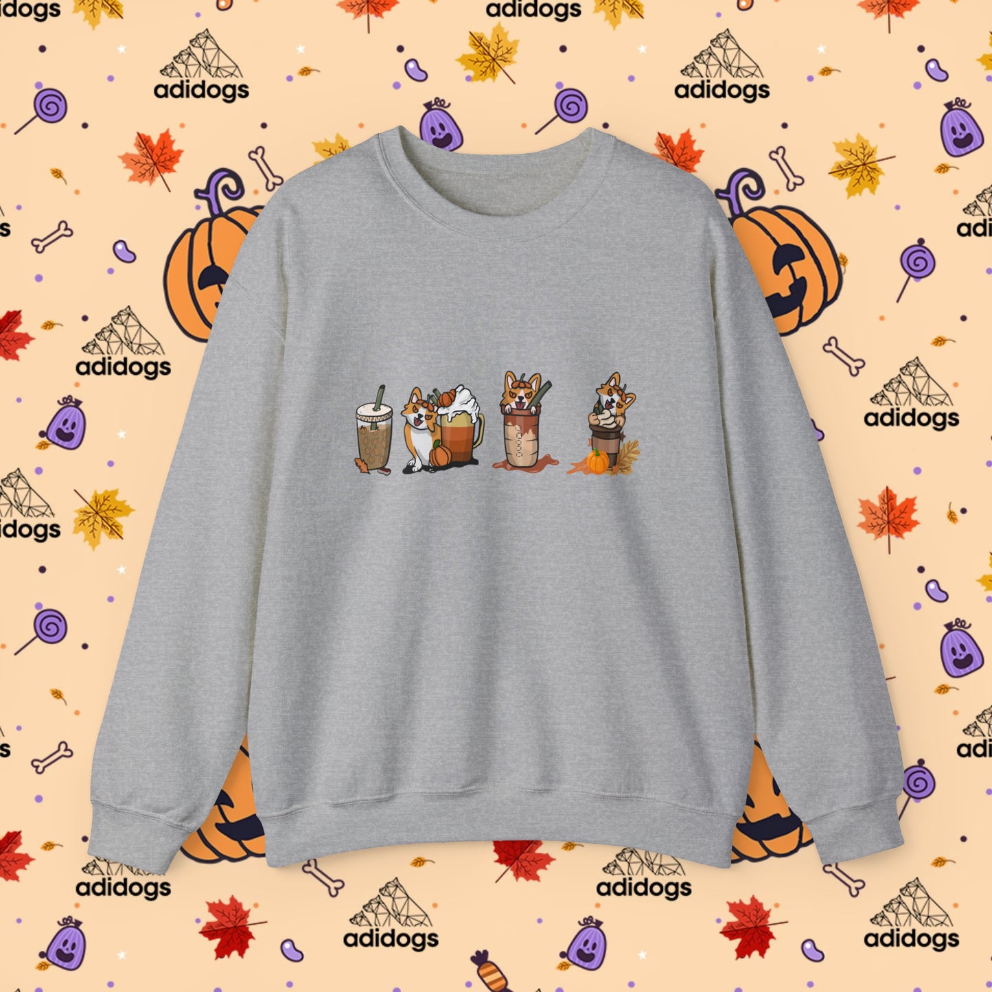 Corgi Pumpkin Spice Latte Sweatshirts