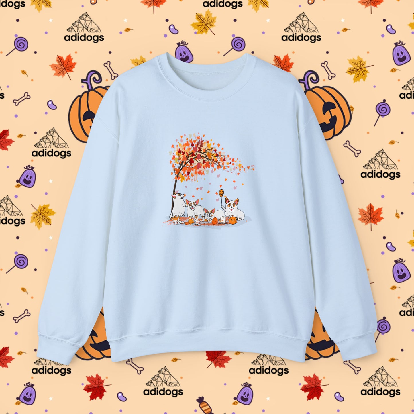 Fall Vibes Corgi Halloween Sweatshirts