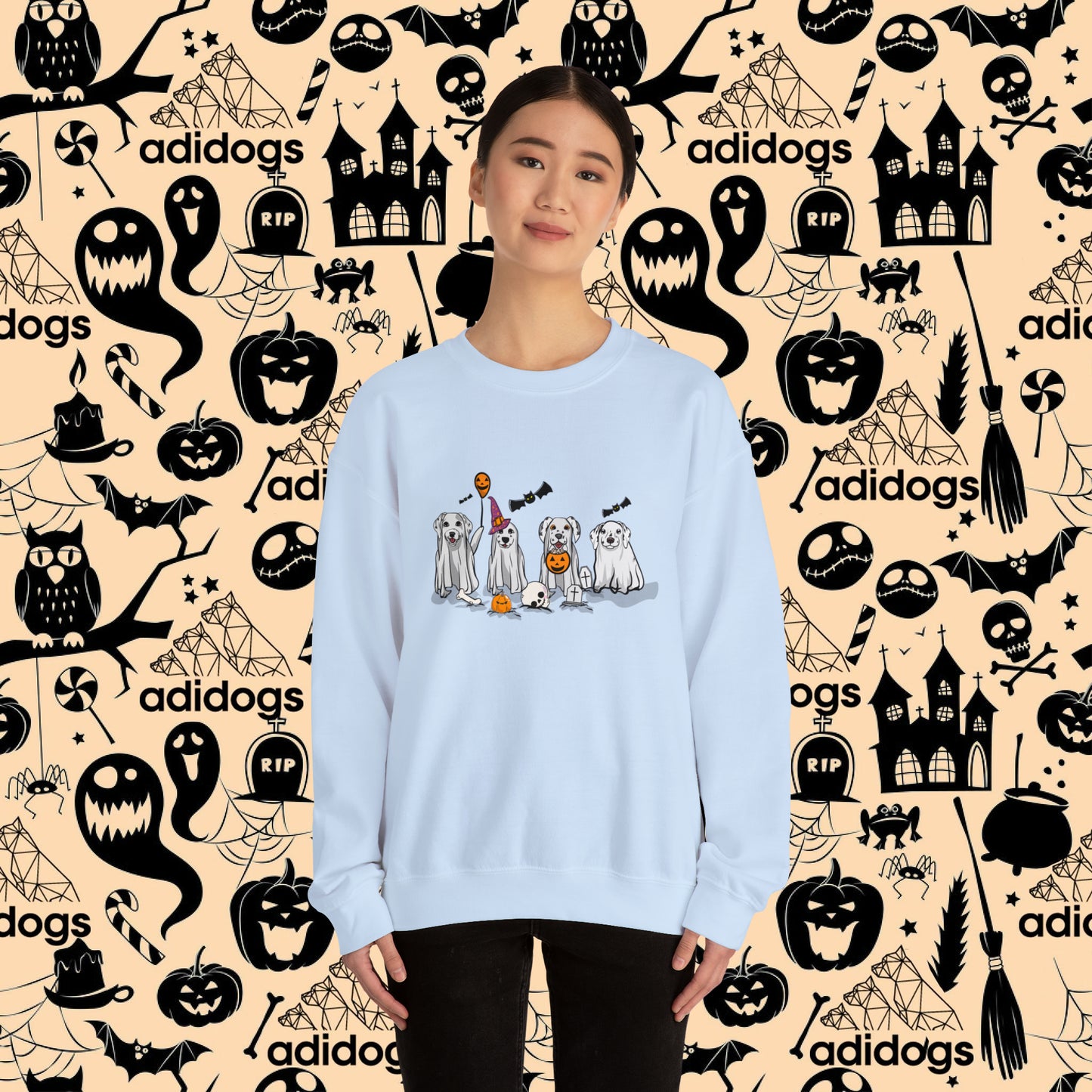 Dalmatian Boo Ghost Halloween Sweatshirts