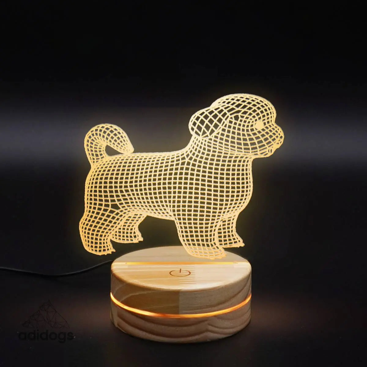 3D Shih Tzu LED Lamp