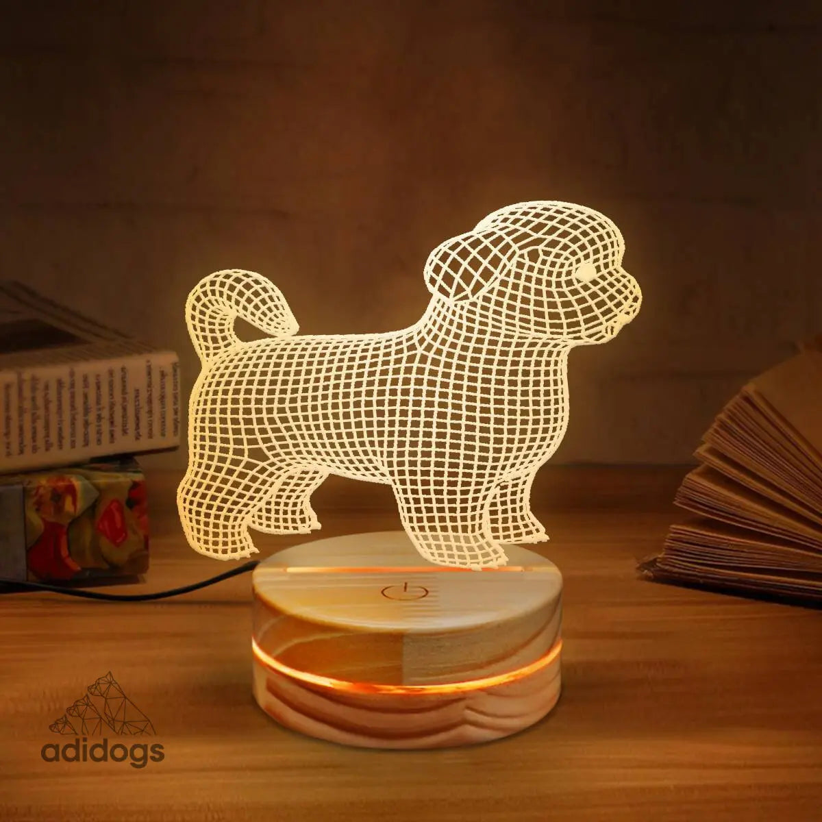 3D Shih Tzu LED Lamp