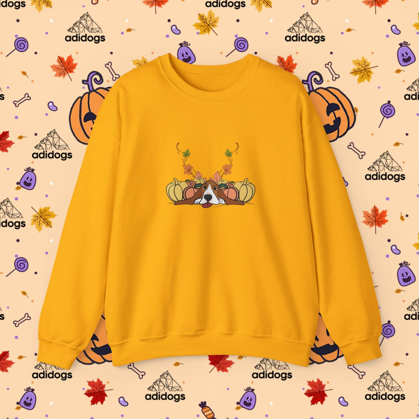 Basset Hound Pumpkin Fall Sweatshirts