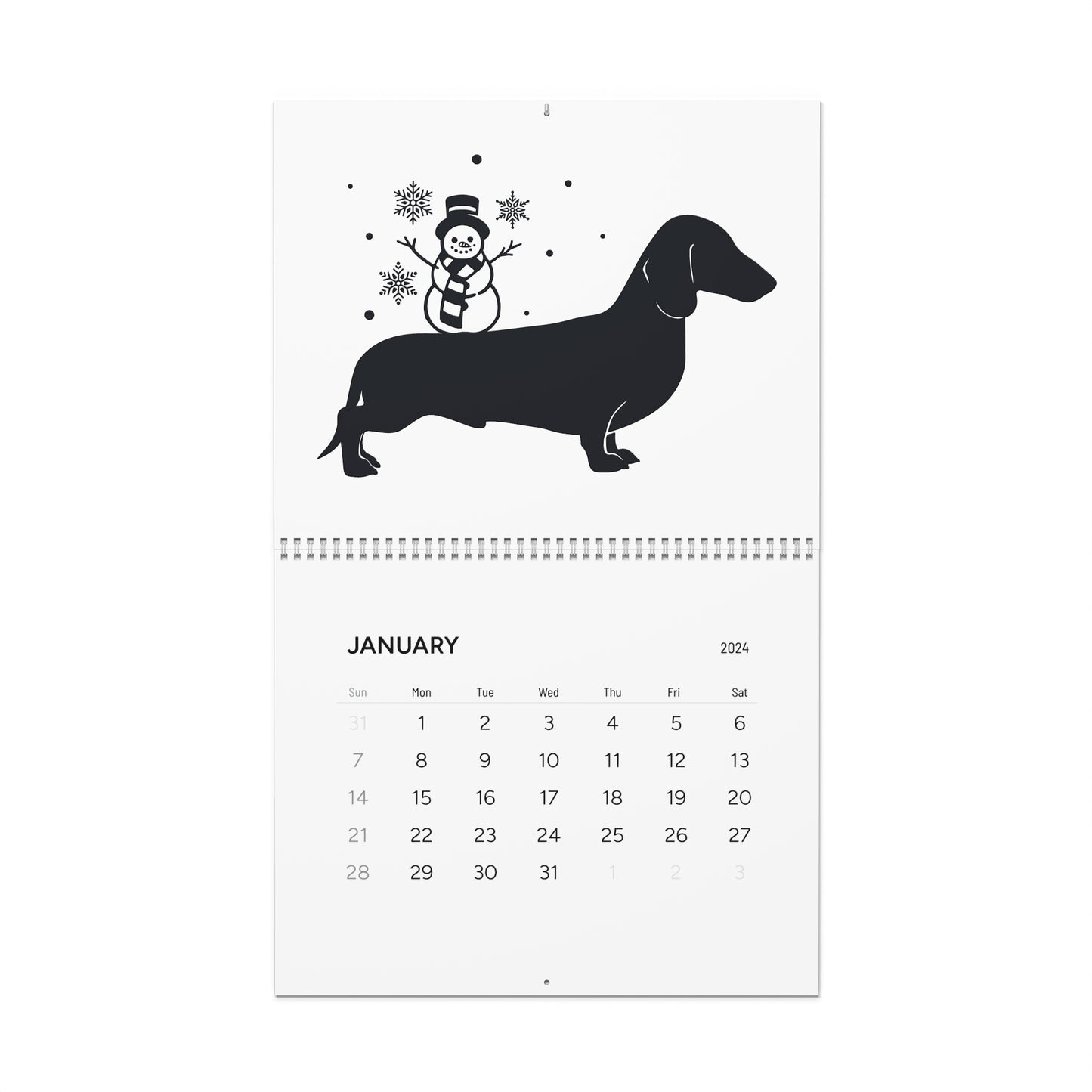 Dachshund Calendar 2024