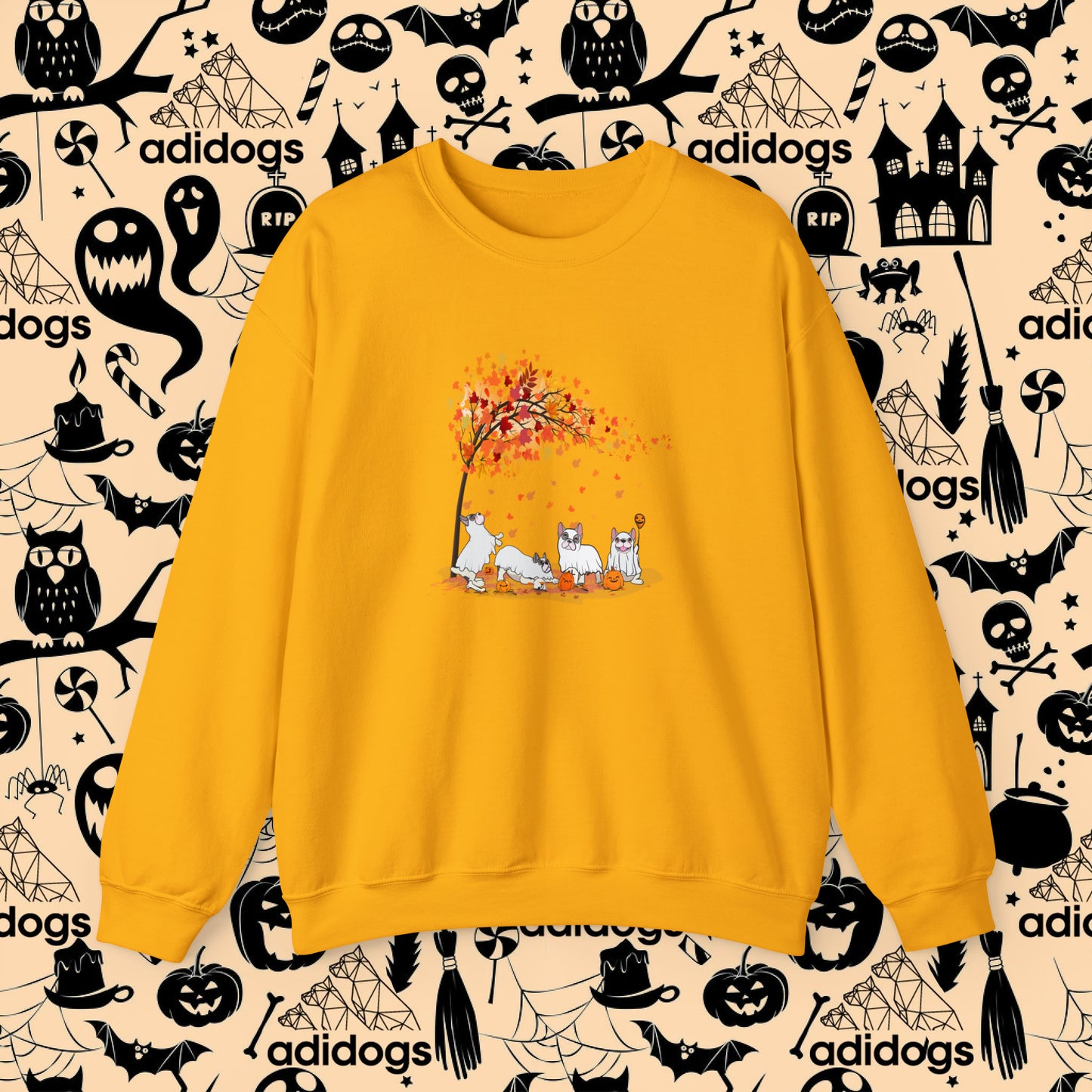 Frenchie Fall Vibes Halloween Sweatshirts