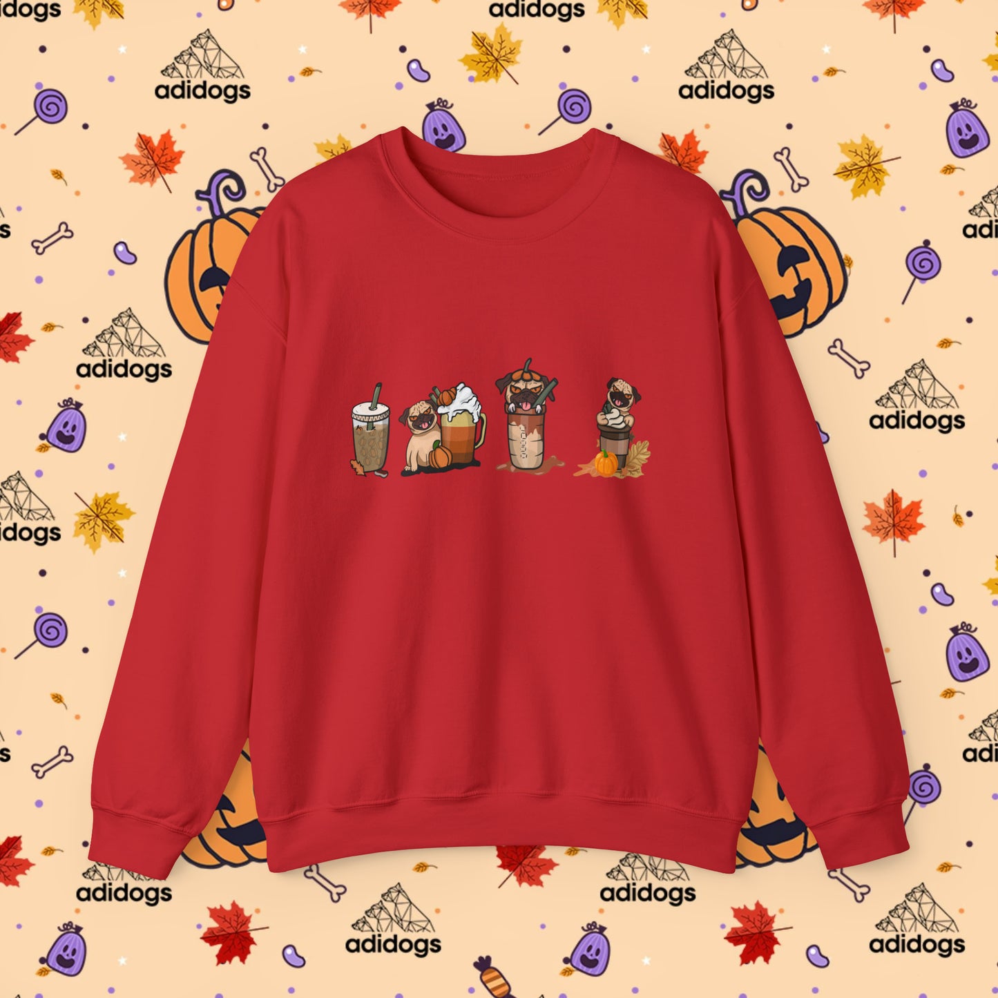 Pug Pumpkin Spice Latte Sweatshirts