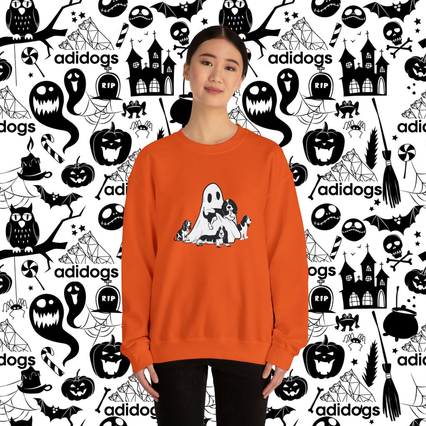 Spooky Basset Hound Sweatshirts