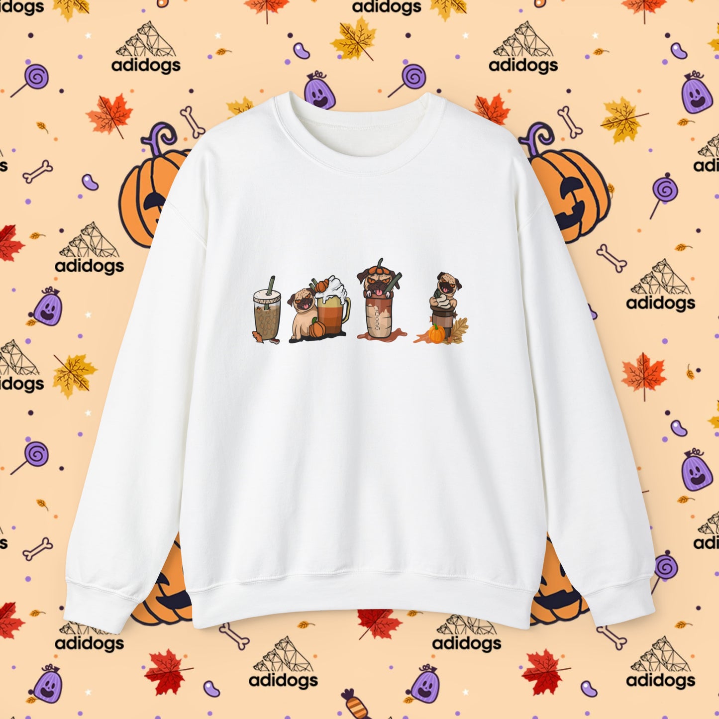 Pug Pumpkin Spice Latte Sweatshirts