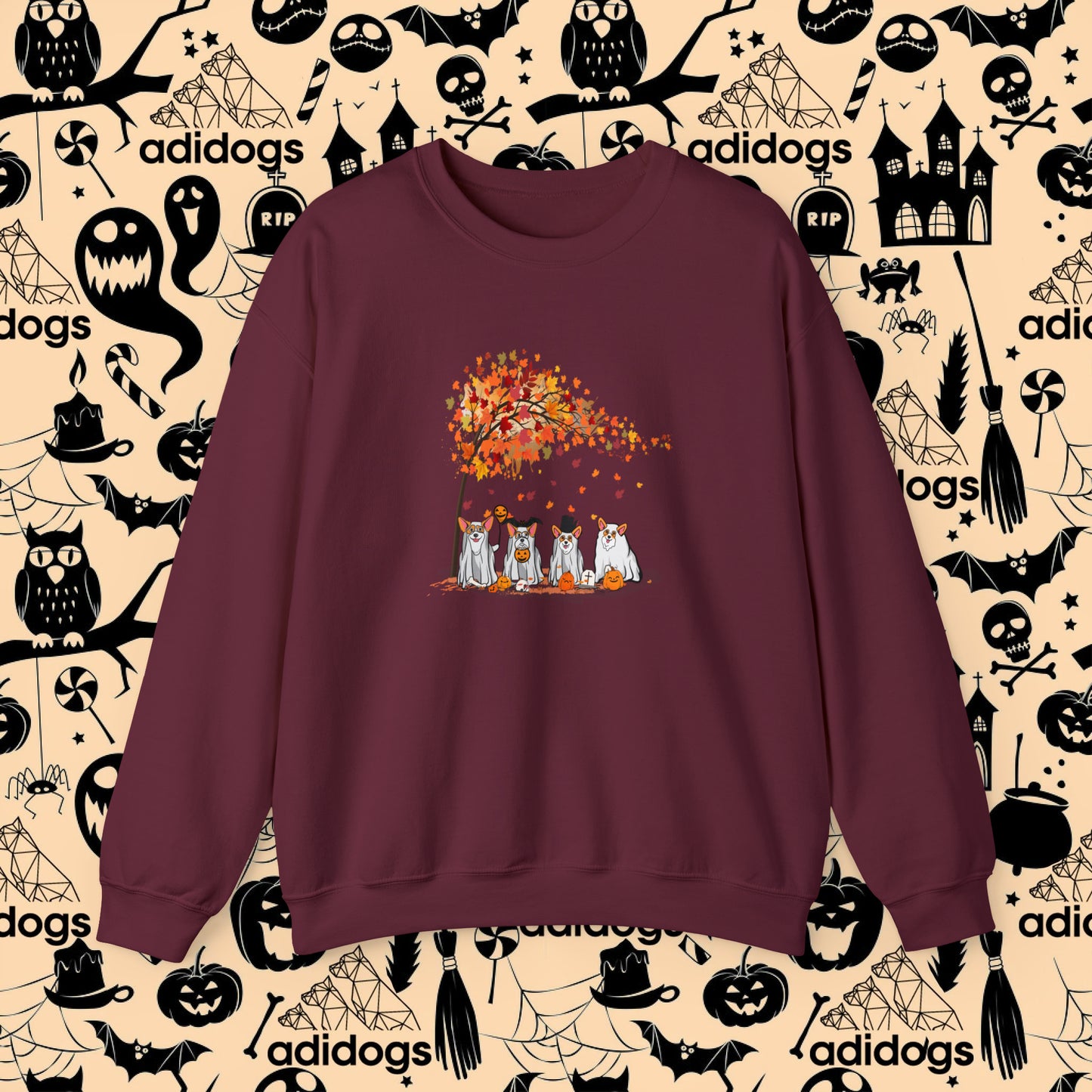 Corgi Fall Vibes Halloween Sweatshirts