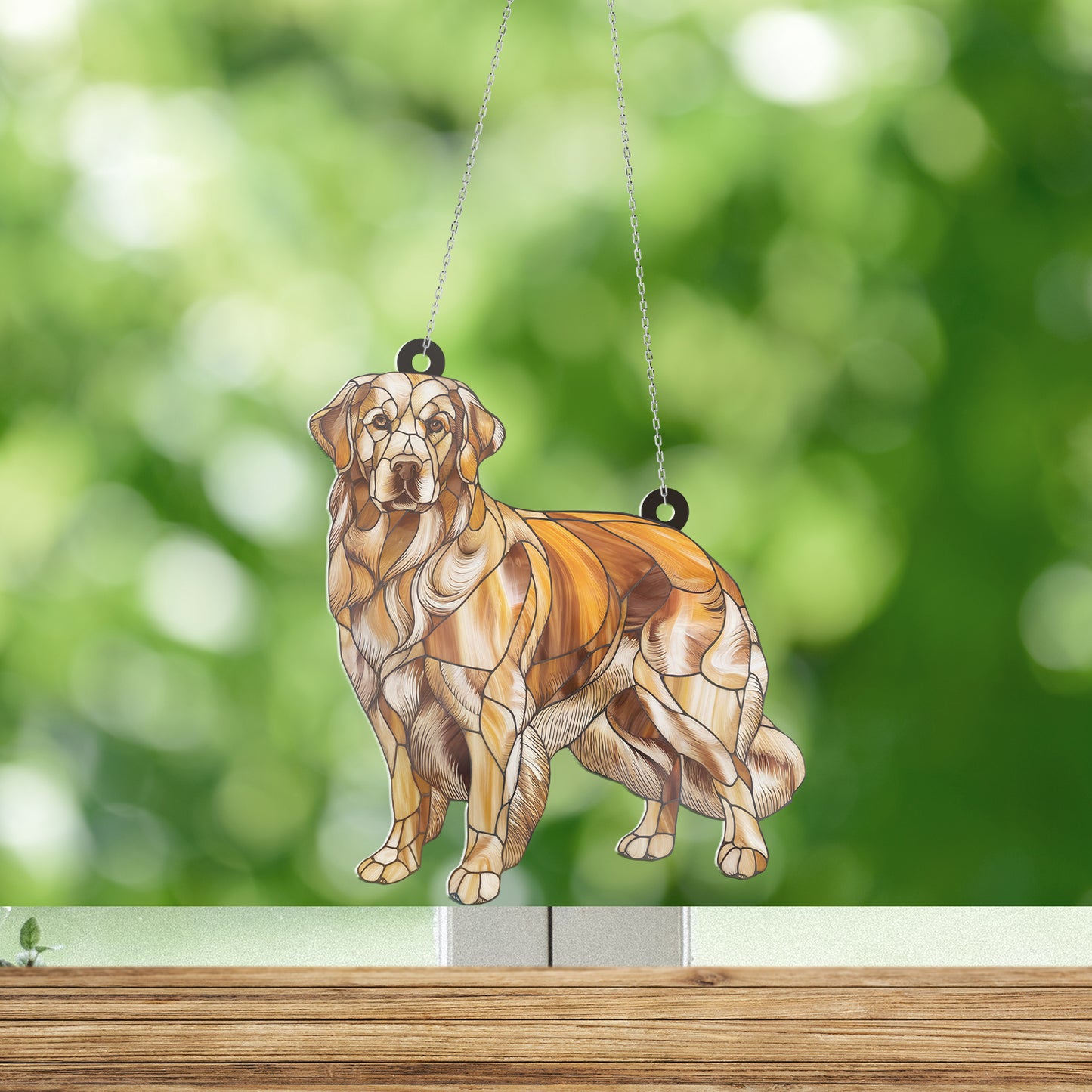 Golden Retriever Acrylic Hanging Decor