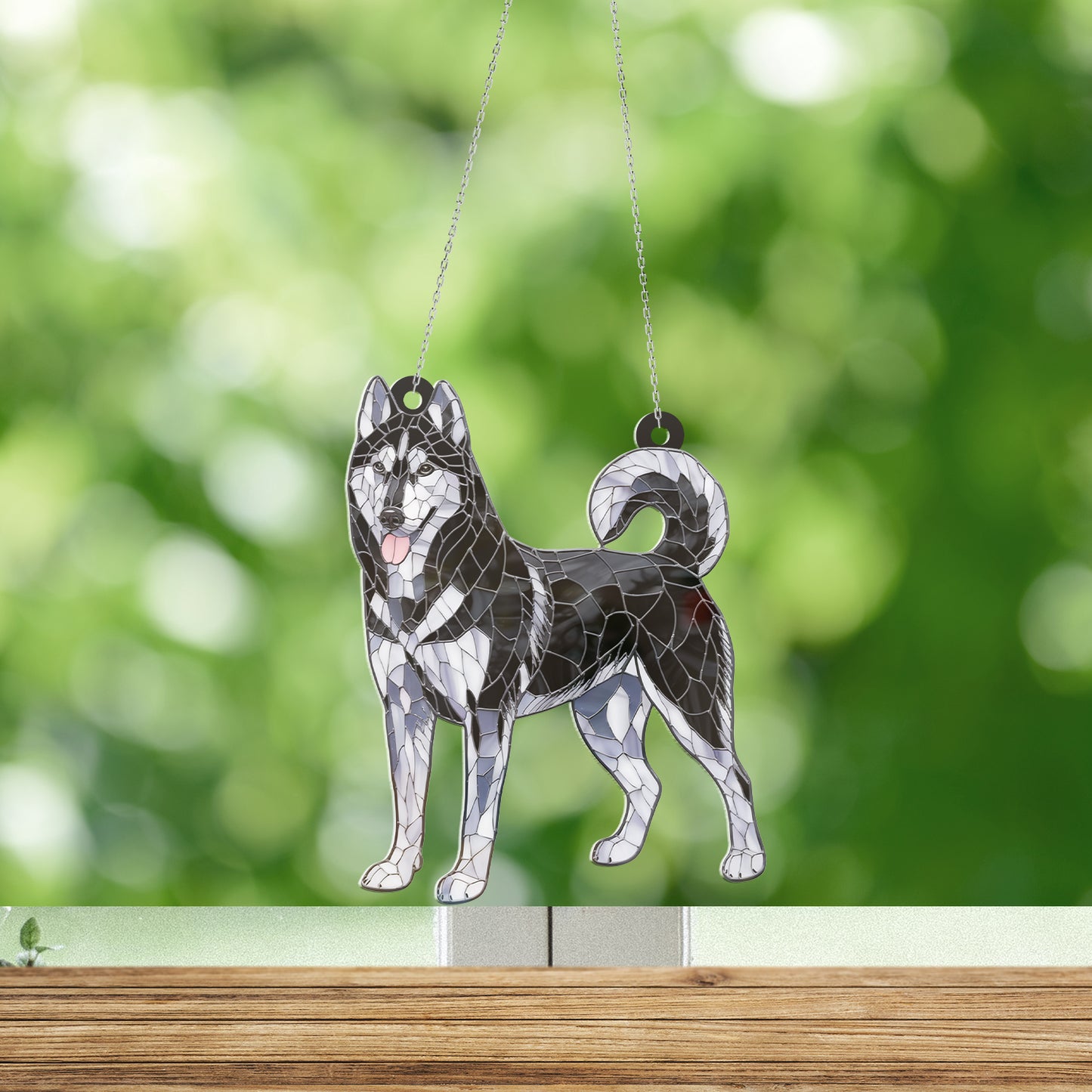 Husky Acrylic Hanging Decor