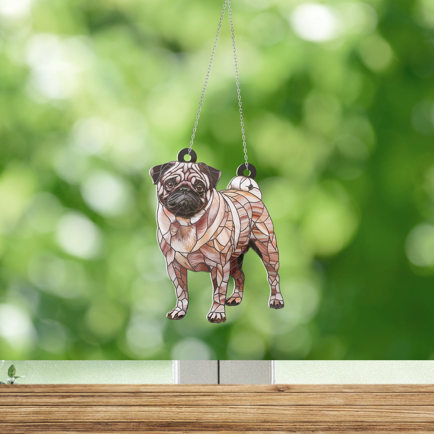 Pug Acrylic Hanging Decor