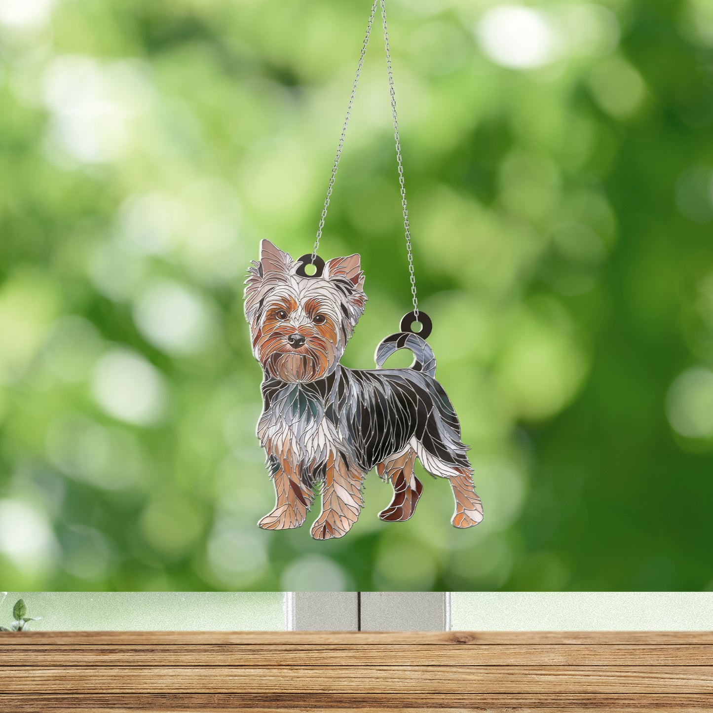 Yorkie Acrylic Hanging Decor