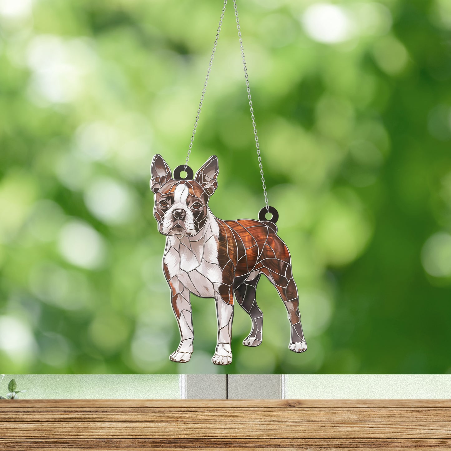 Boston Terrier Acrylic Hanging Decor