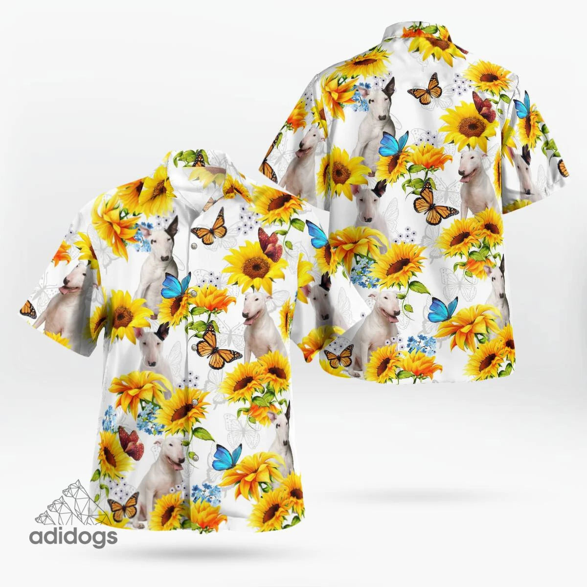 Bull Terrier Sunflower Hawaii Shirt