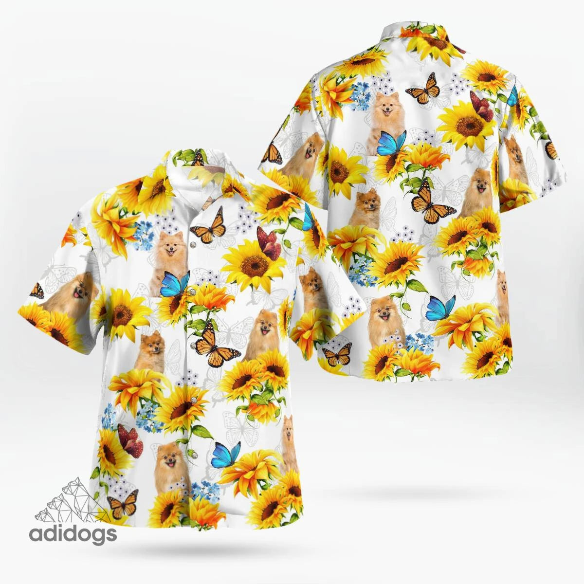 Pomeranian Sunflower Hawaii Shirt