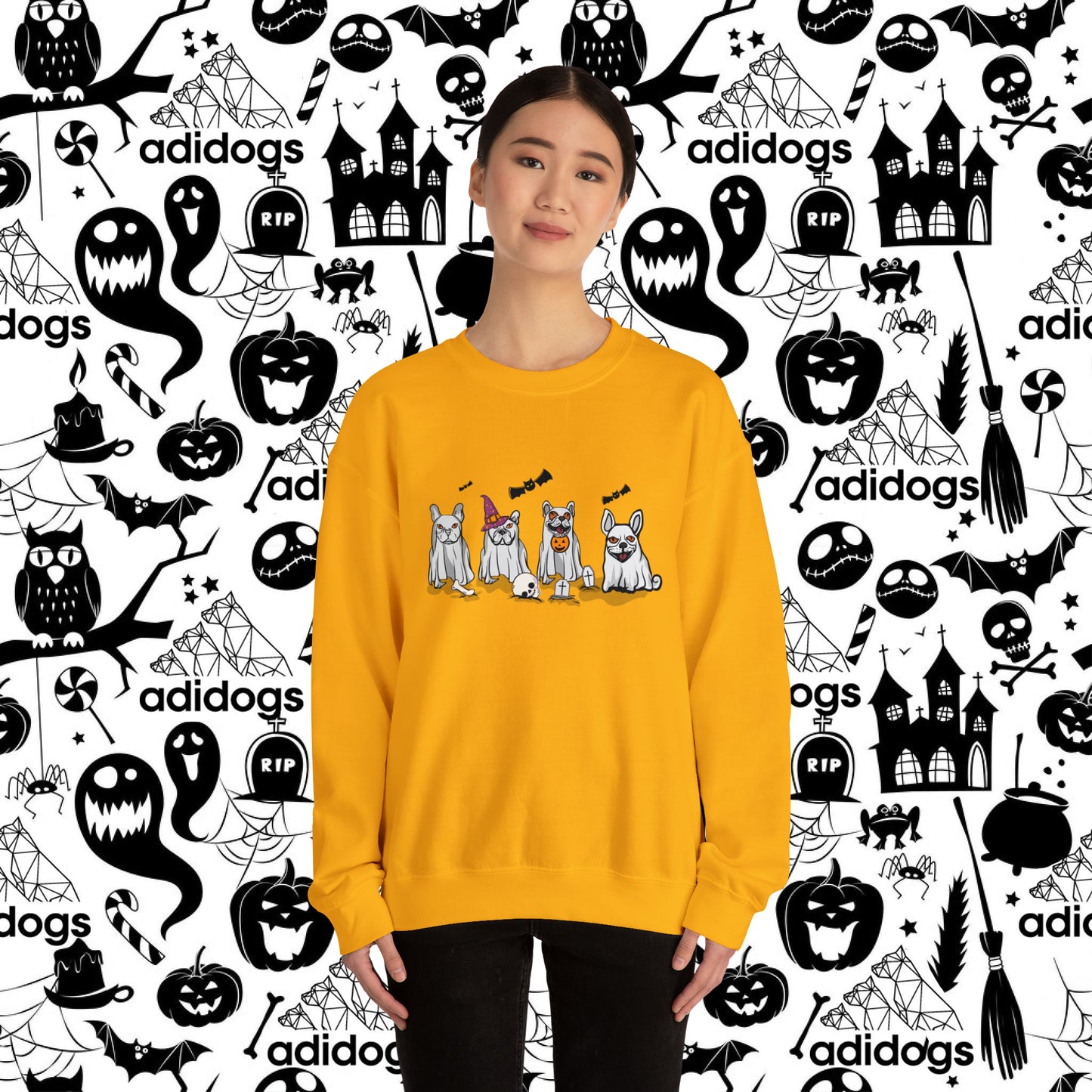 Frenchie Boo Ghost Halloween Sweatshirts