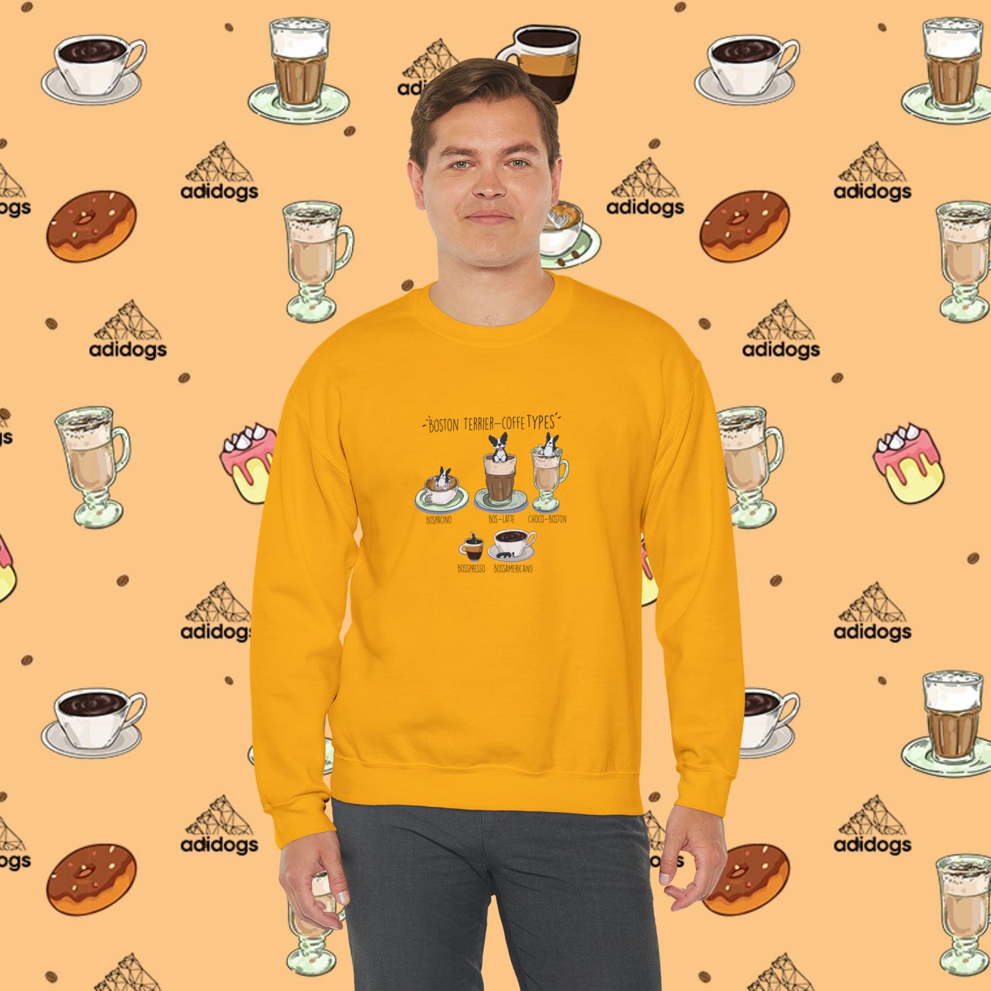 Boston Terrier Lovers Coffee Sweatshirts