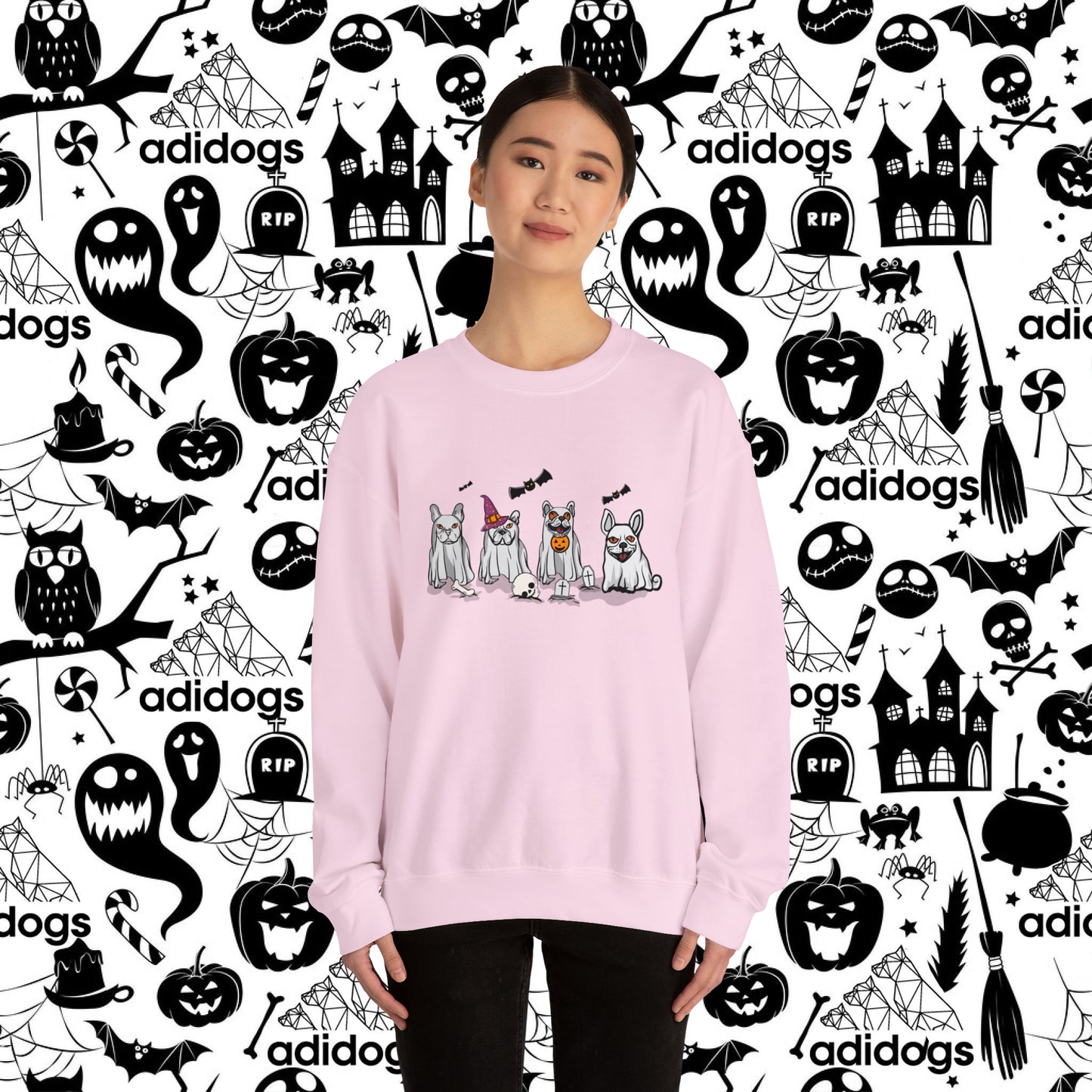 Frenchie Boo Ghost Halloween Sweatshirts