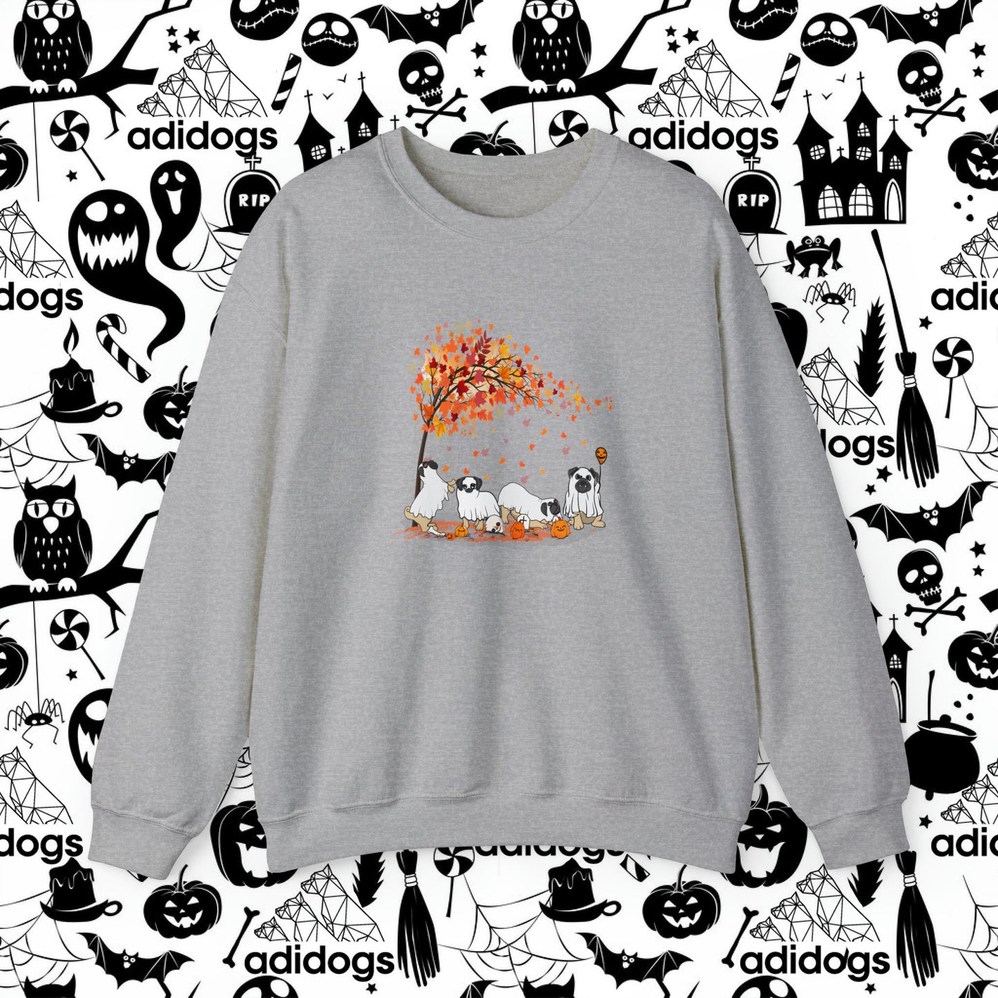 Pug Fall Vibes Halloween Sweatshirts