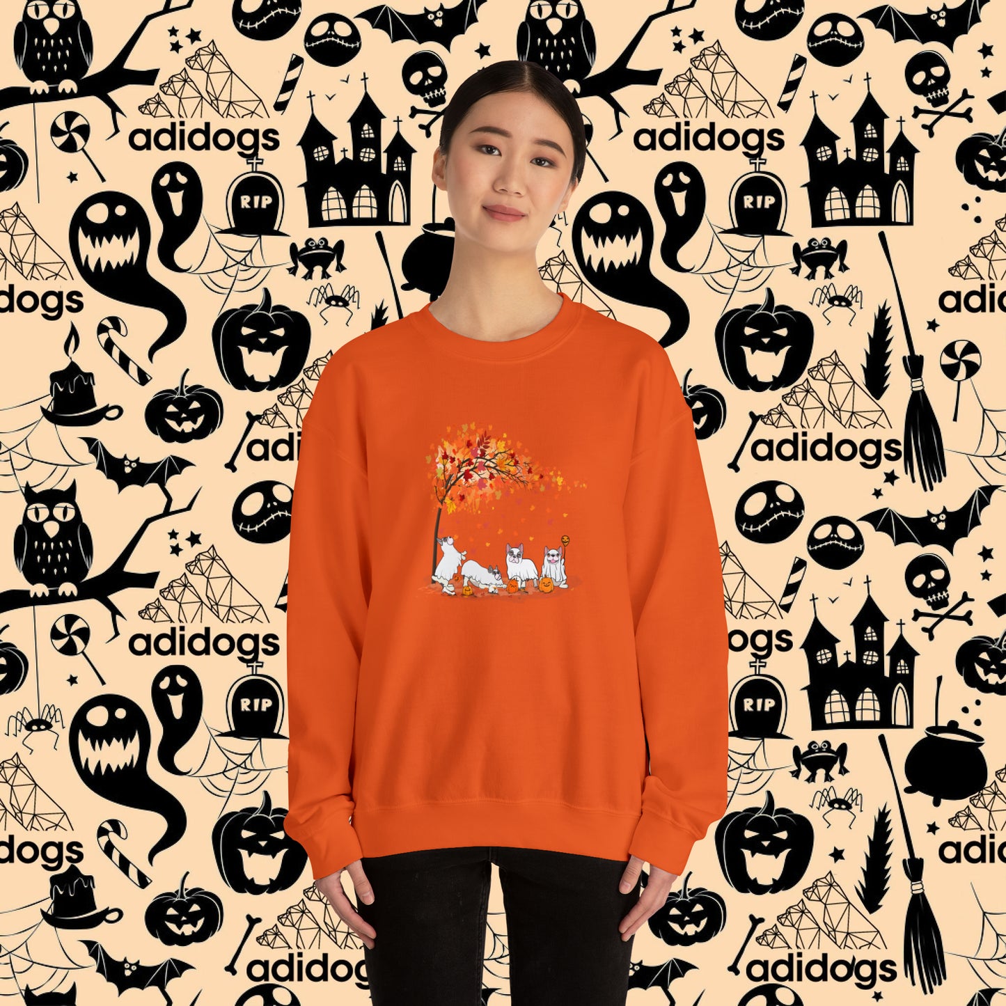 Frenchie Fall Vibes Halloween Sweatshirts