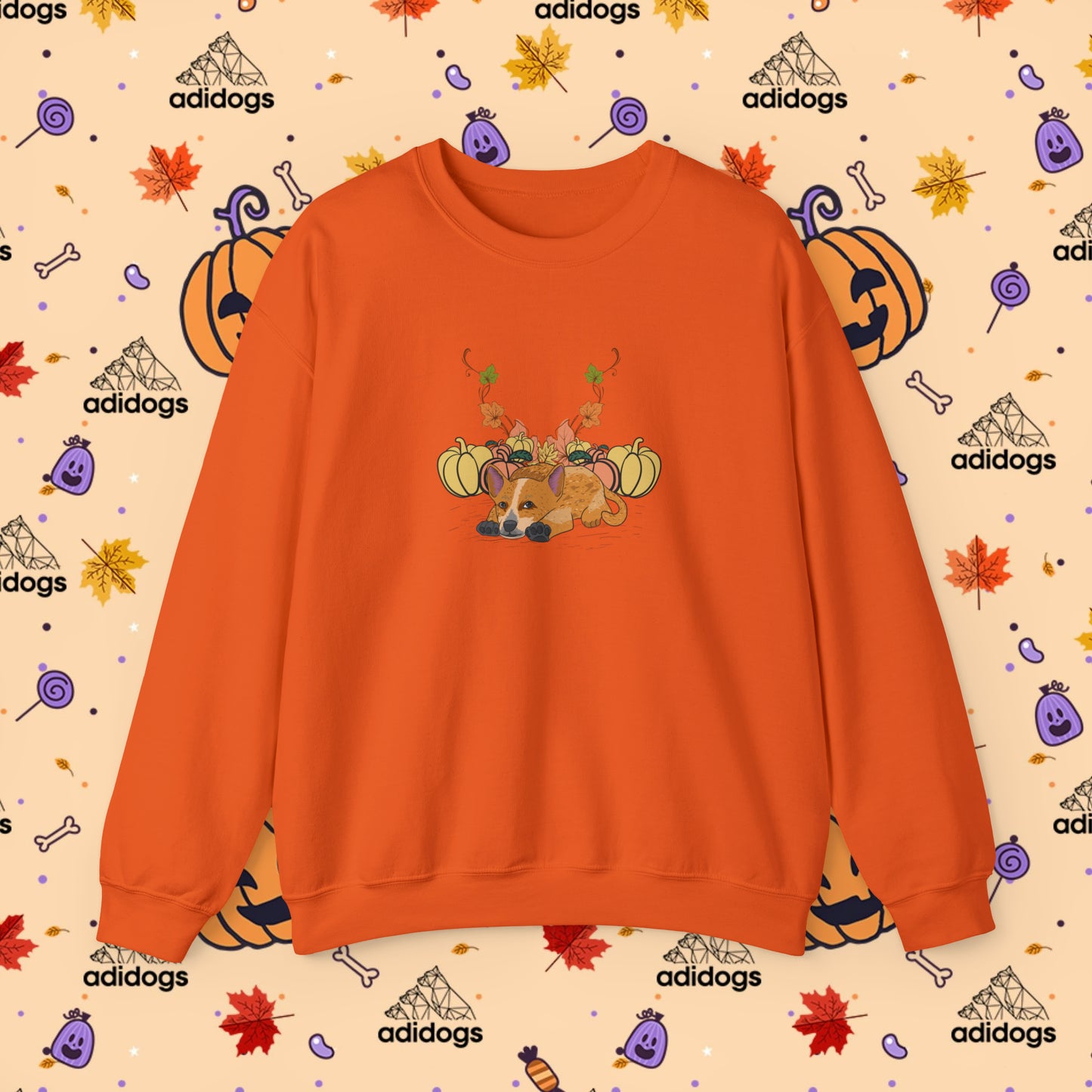 Blue Heeler Pumpkin Fall Sweatshirts